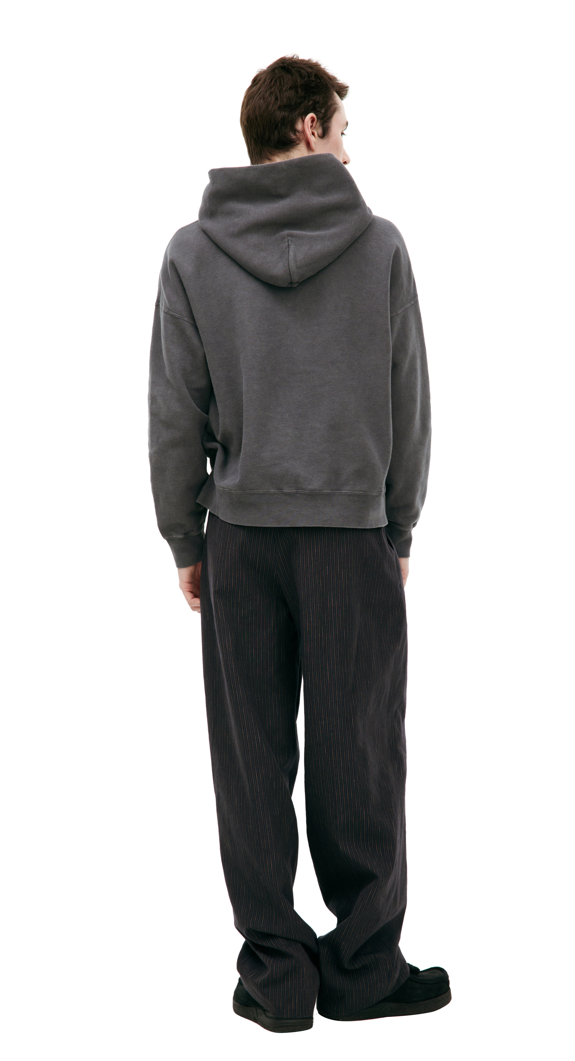 visvim Grey hoodie with patch pocket