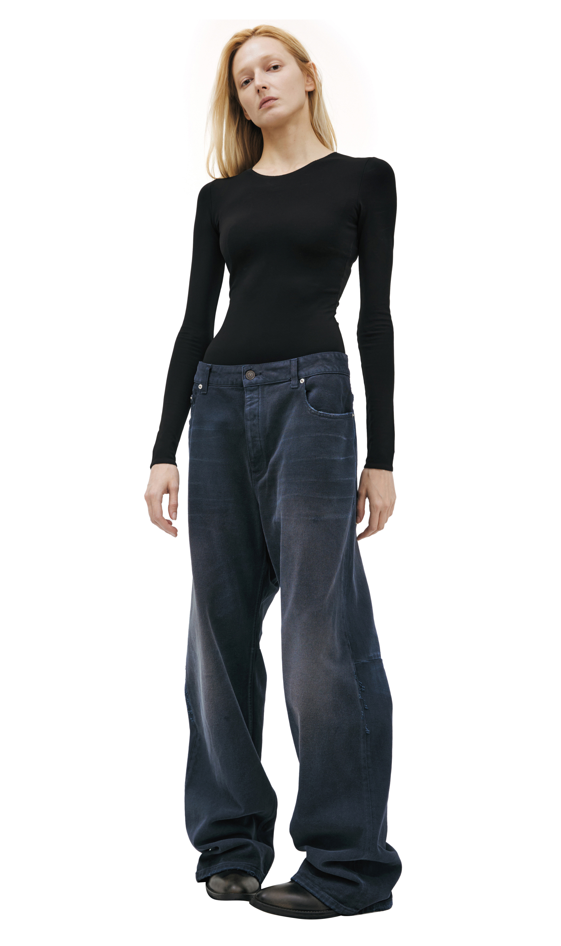 Balenciaga Jeans with a distressed look