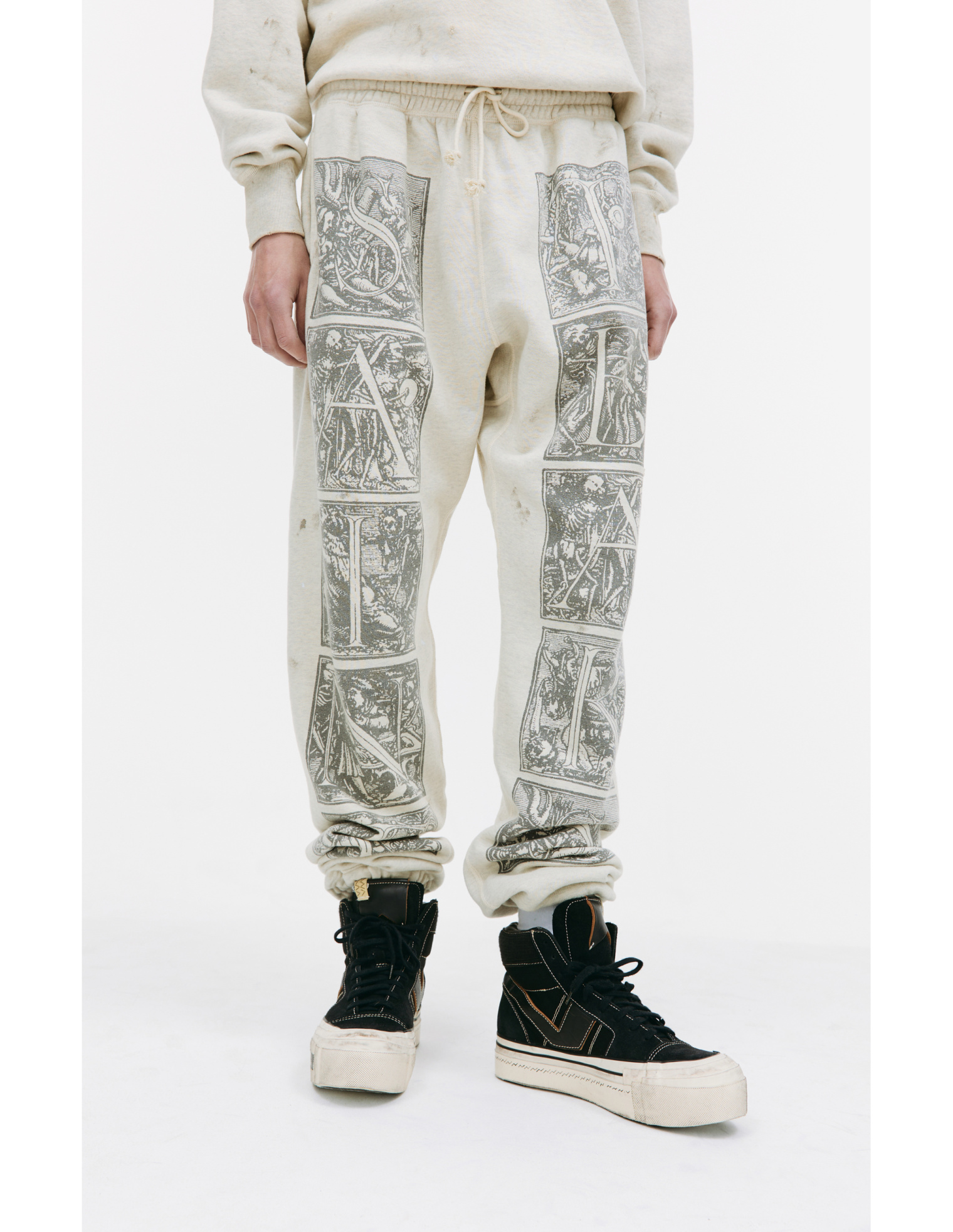 Saint Michael Beige printed pants