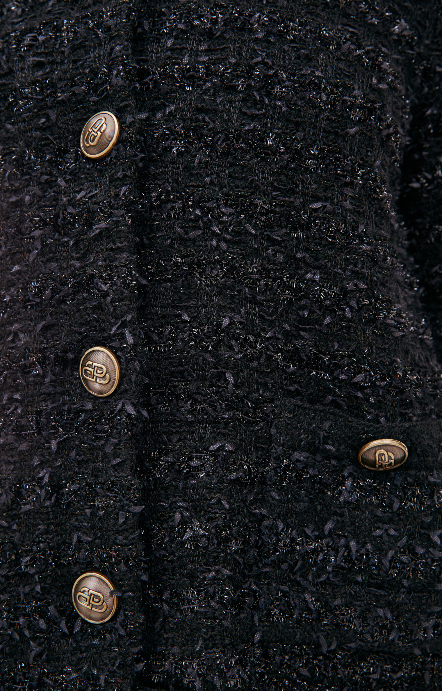 Balenciaga Black tweed cardigan