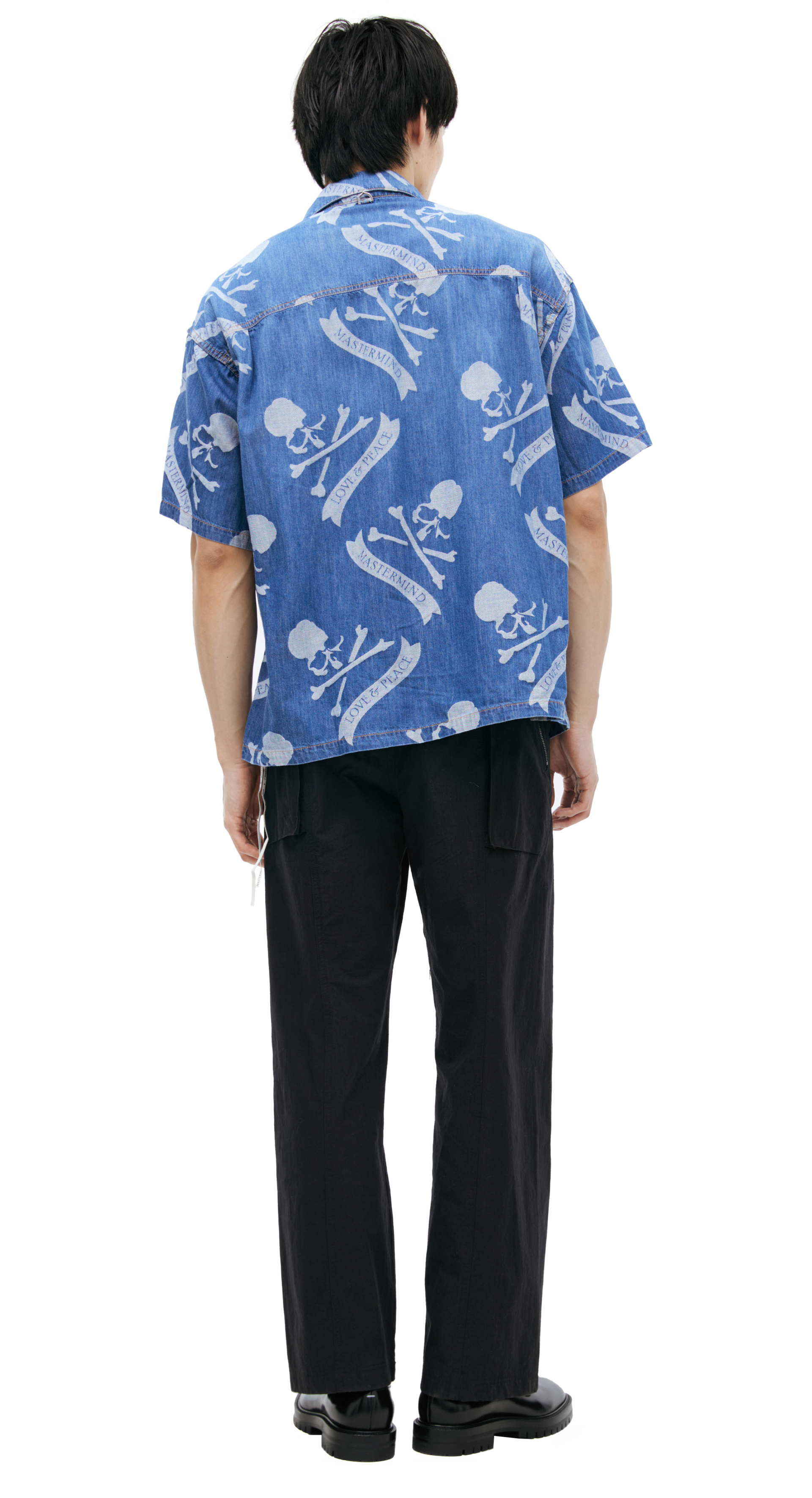 Mastermind WORLD Denim shirt with a single print