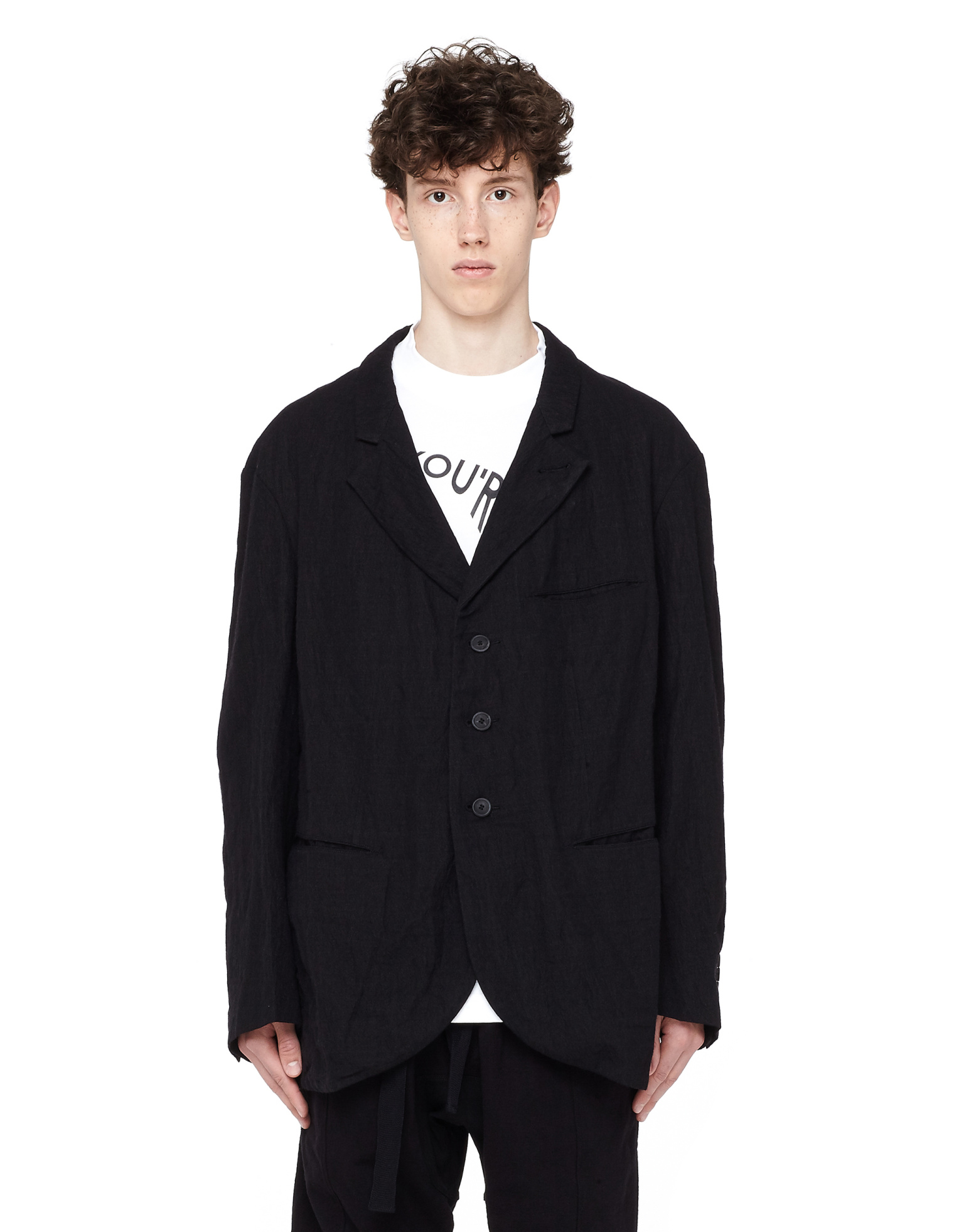 Ziggy Chen Oversized Boiled Wool Jacket