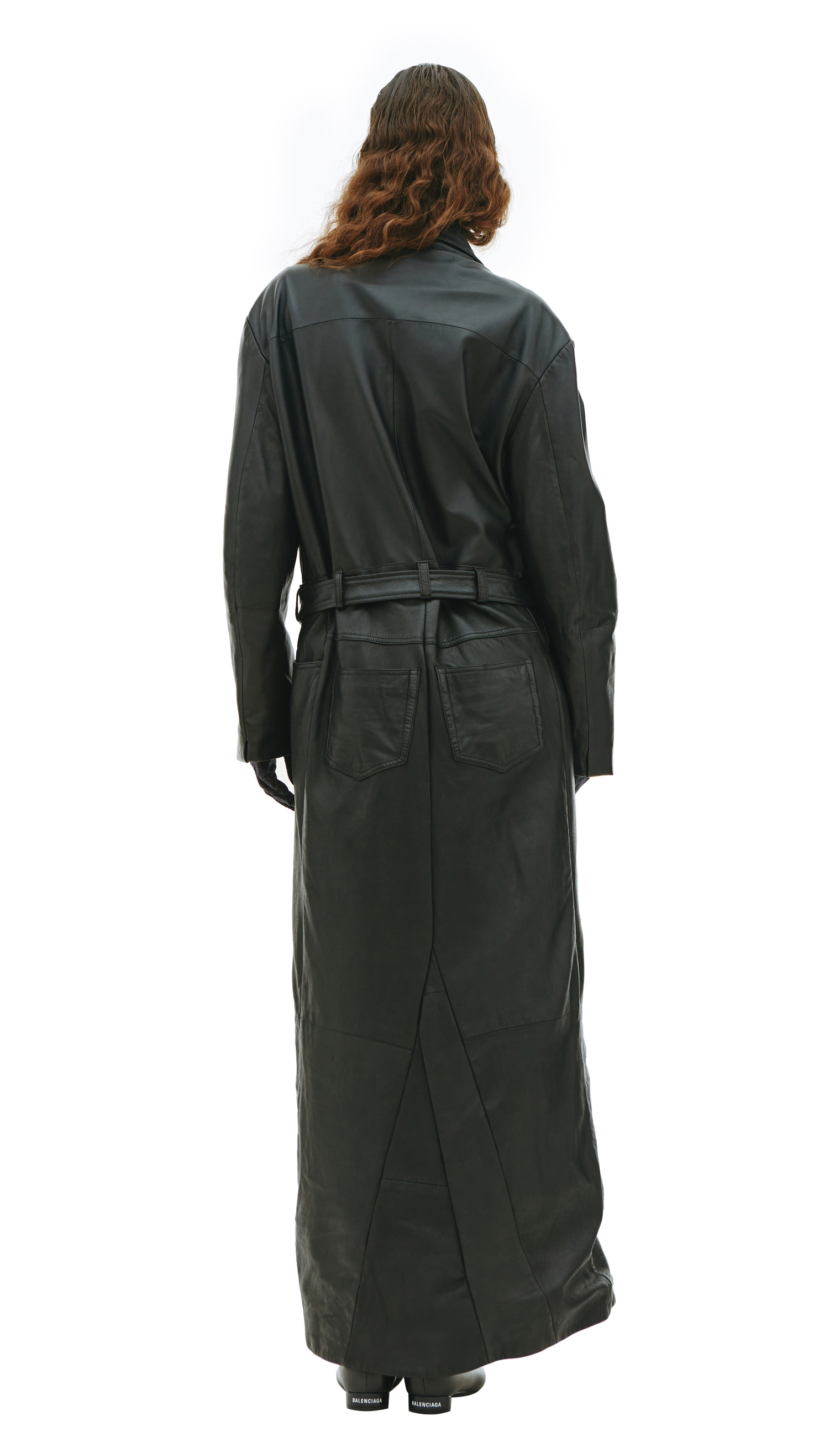 Balenciaga Long leather coat