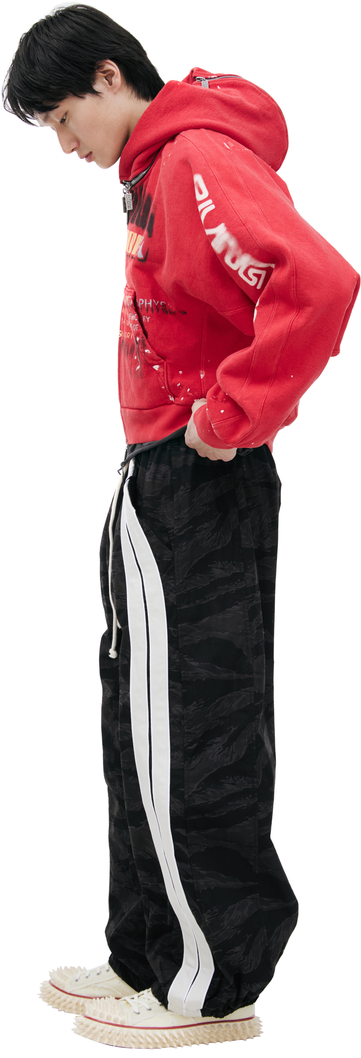 Buy RRR123 men red zip-up hoodie for $735 online on SV77, RDCL-HD64