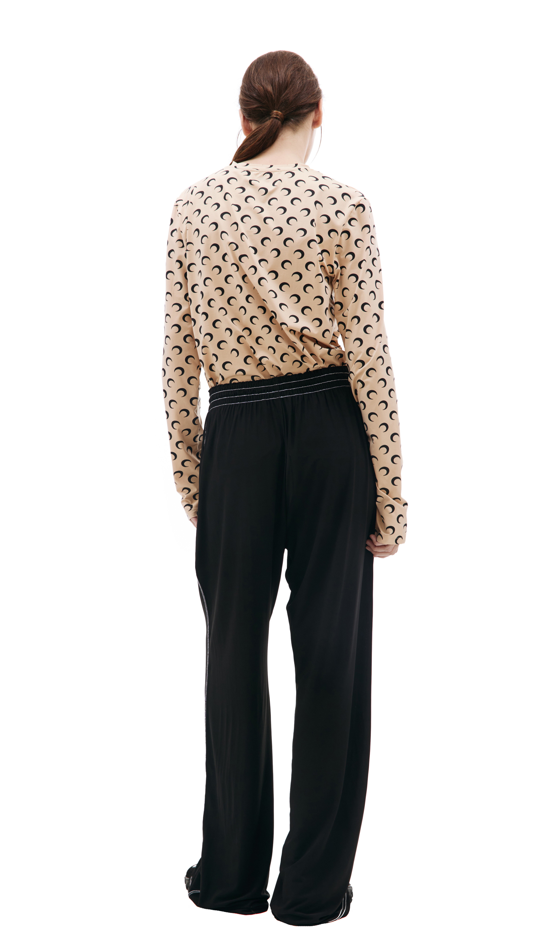 MARINE SERRE Black straight pants