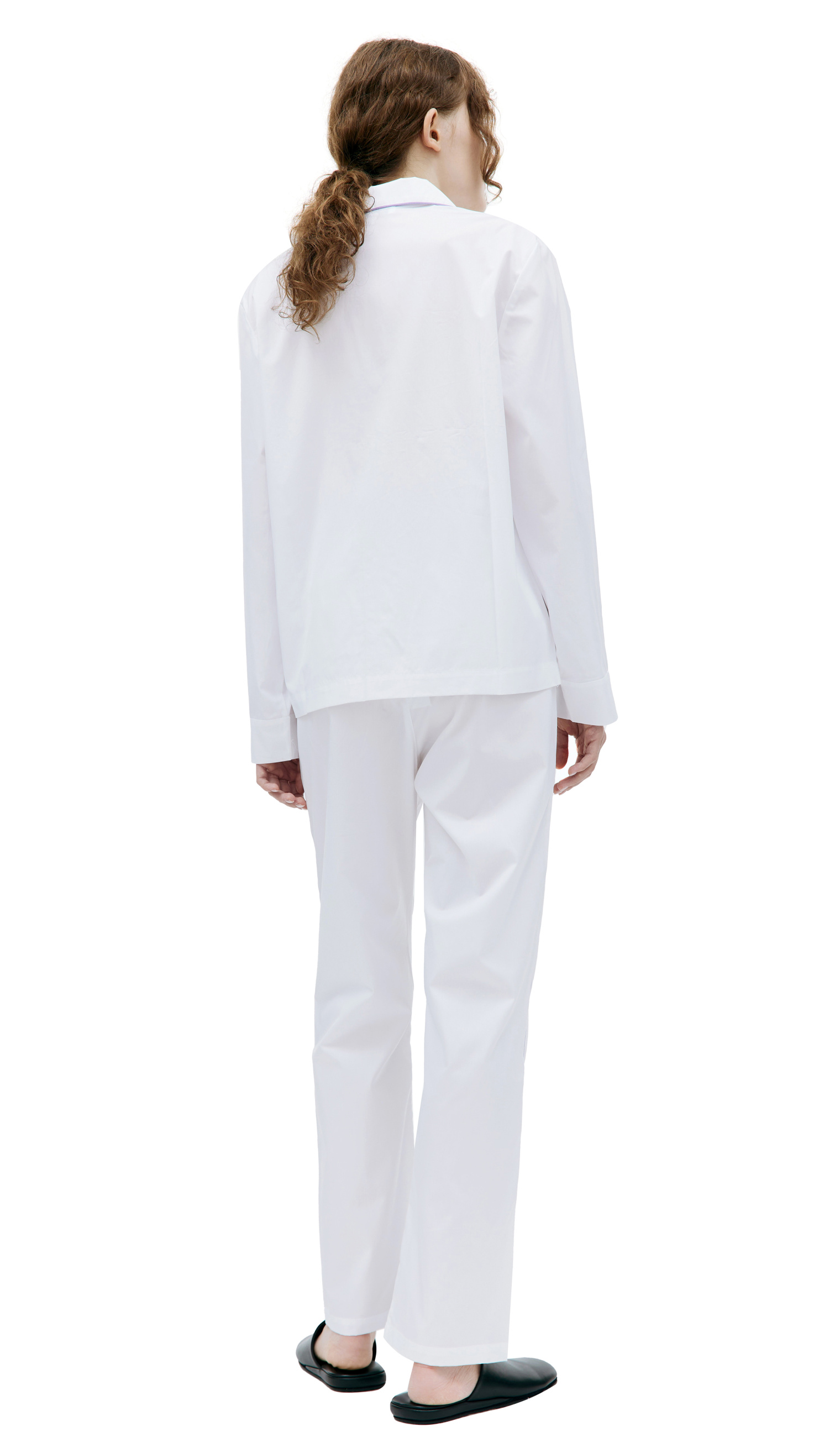 SPORTY & RICH White Serif pyjama shirt
