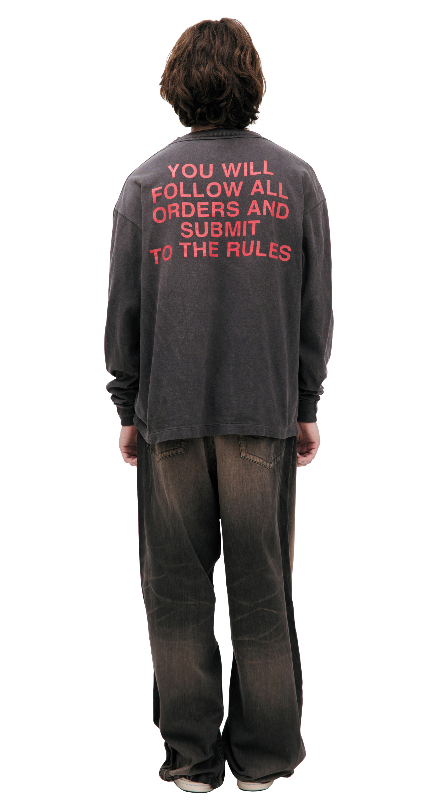 Saint Mxxxxxx Grey print longsleeve