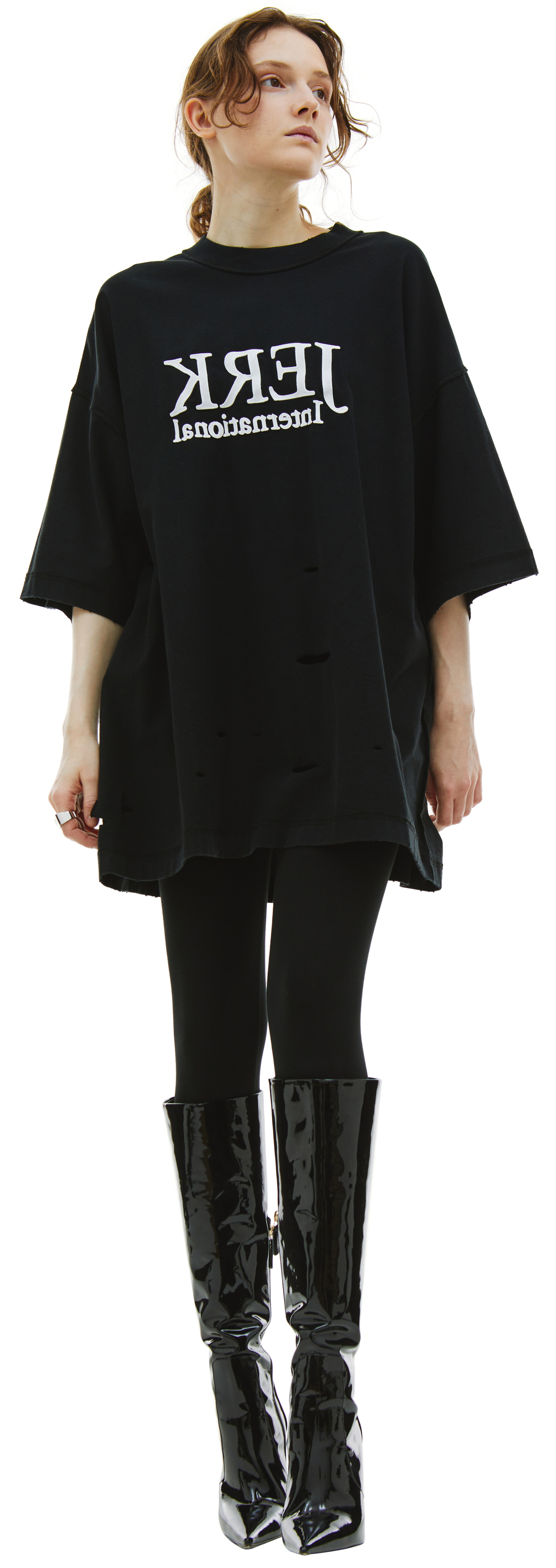 VETEMENTS JERK Destroyed T-shirt