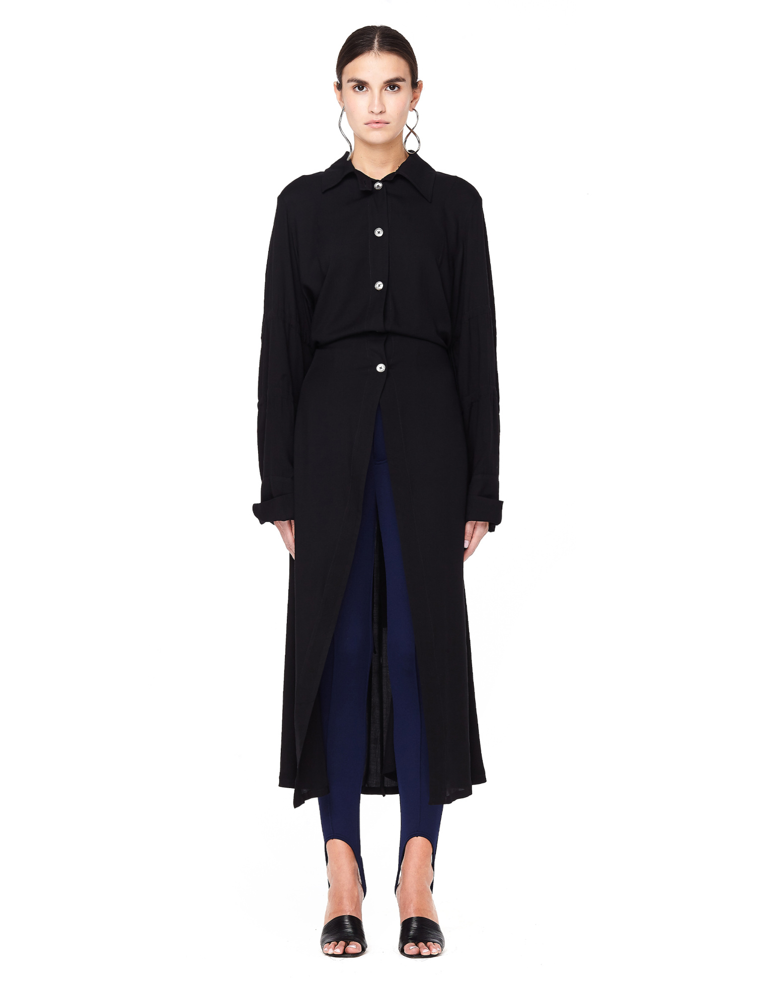 Ann Demeulemeester Длинная рубашка на пуговицах