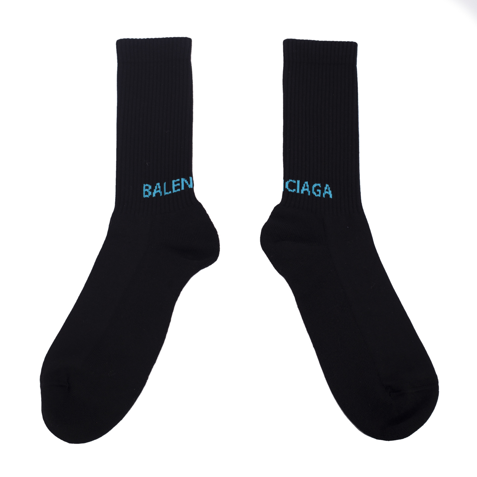 Balenciaga Black Logo Cotton Socks