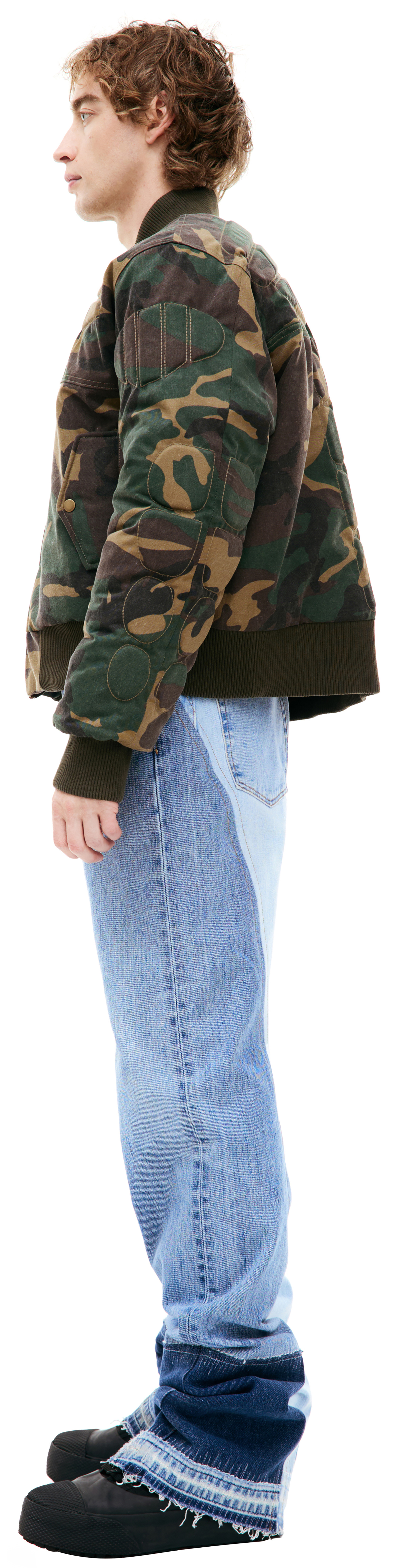 Satoshi Nakamoto Camo moto bomber jacket