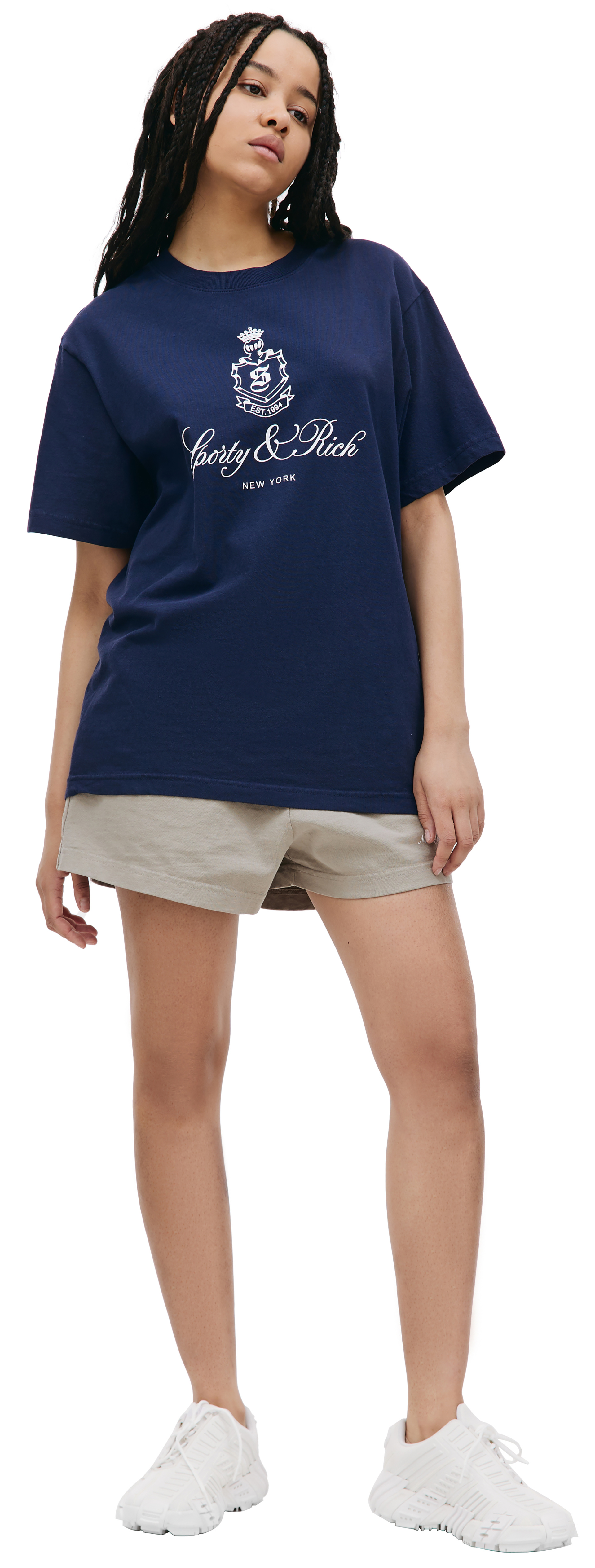 SPORTY & RICH Navy blue Vendome t-shirt