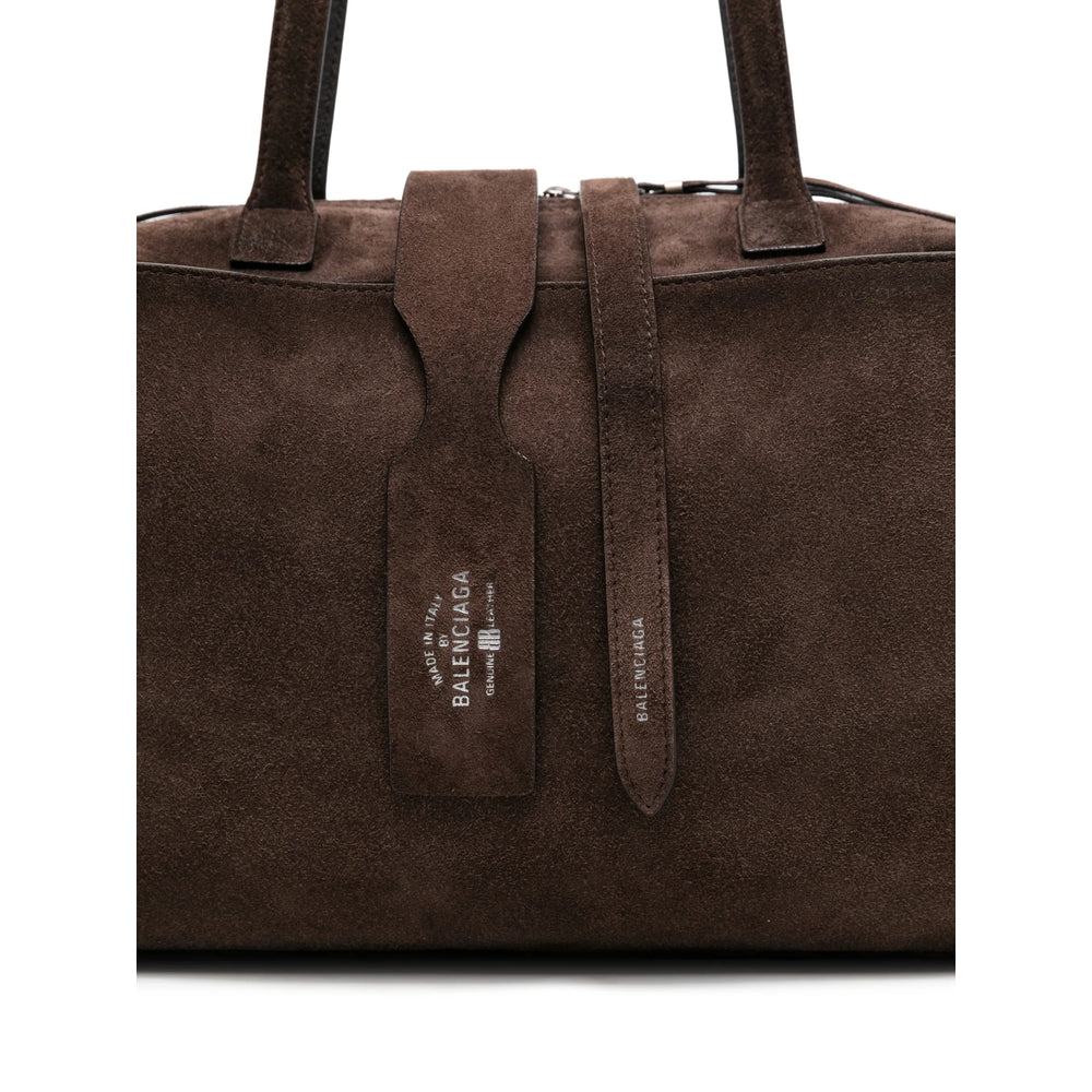 Balenciaga SUEDE CARRIE BOWLING BAG