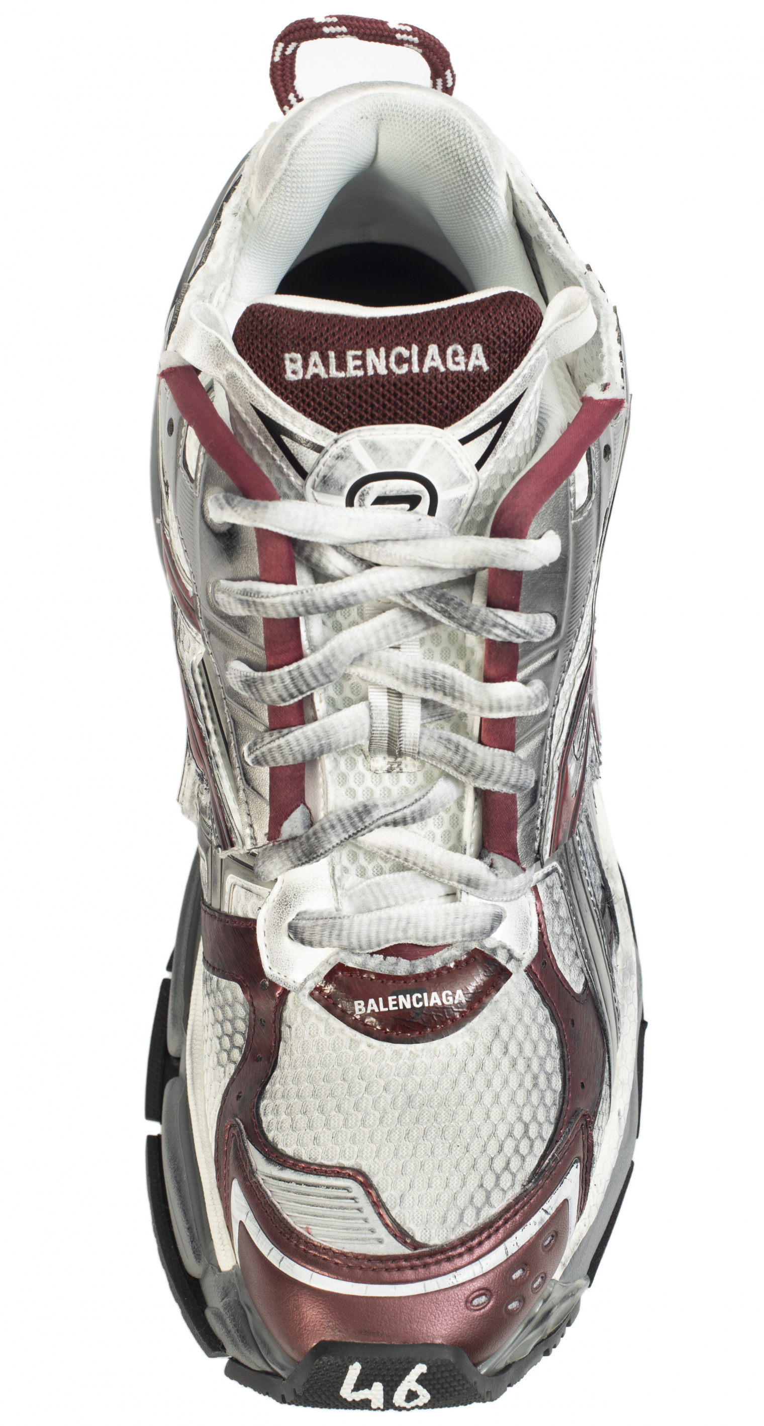 Balenciaga Runner Sneakers in grey/burgundy