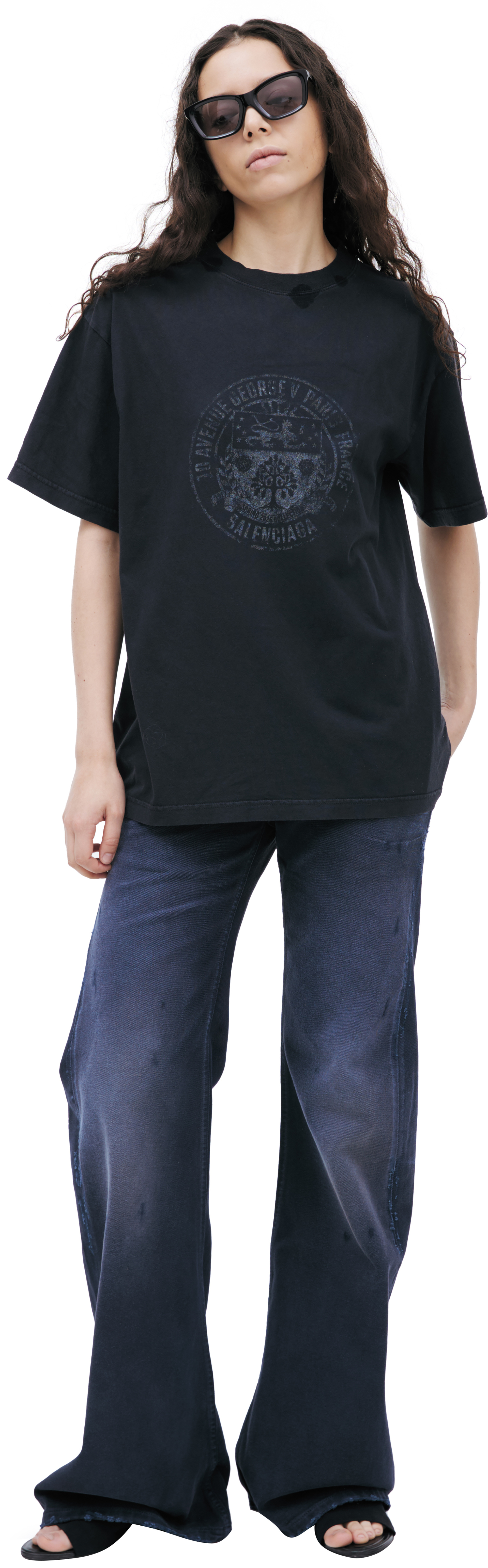 Balenciaga Black print T-shirt