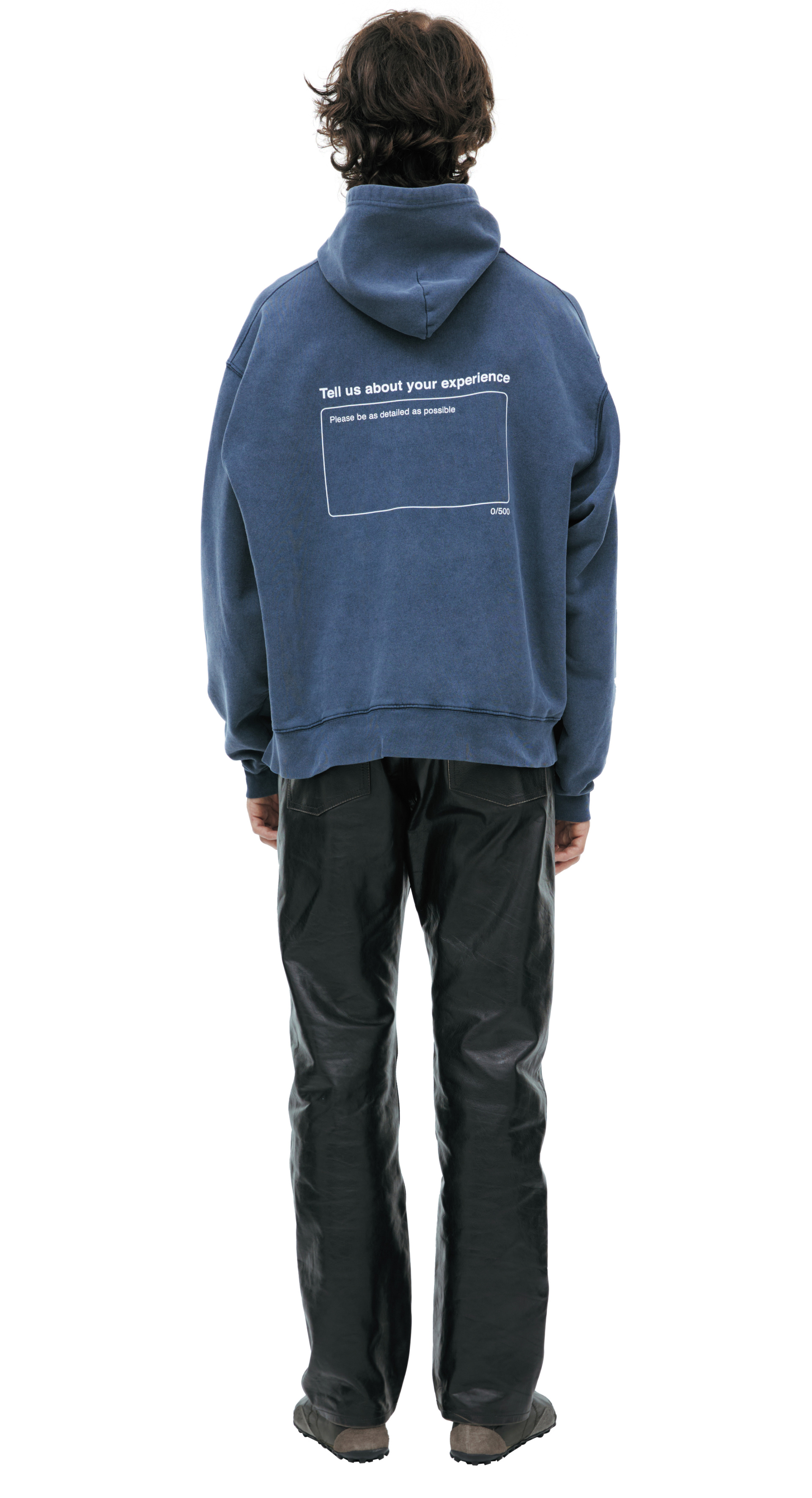 Balenciaga Navy blue hoodie with a print
