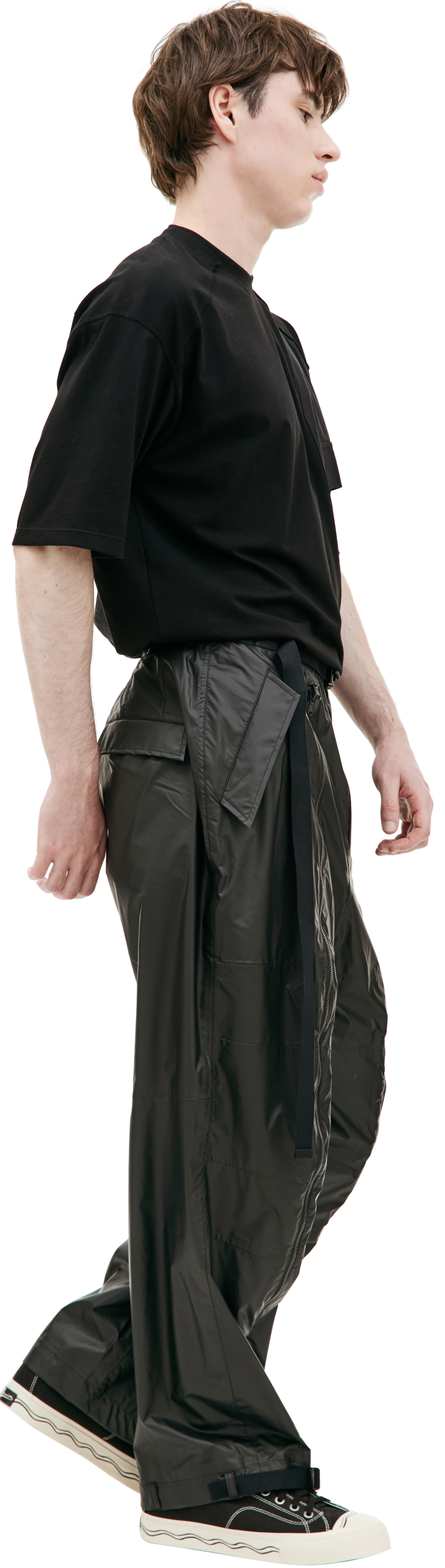 The Viridi-Anne Nylon zip trousers