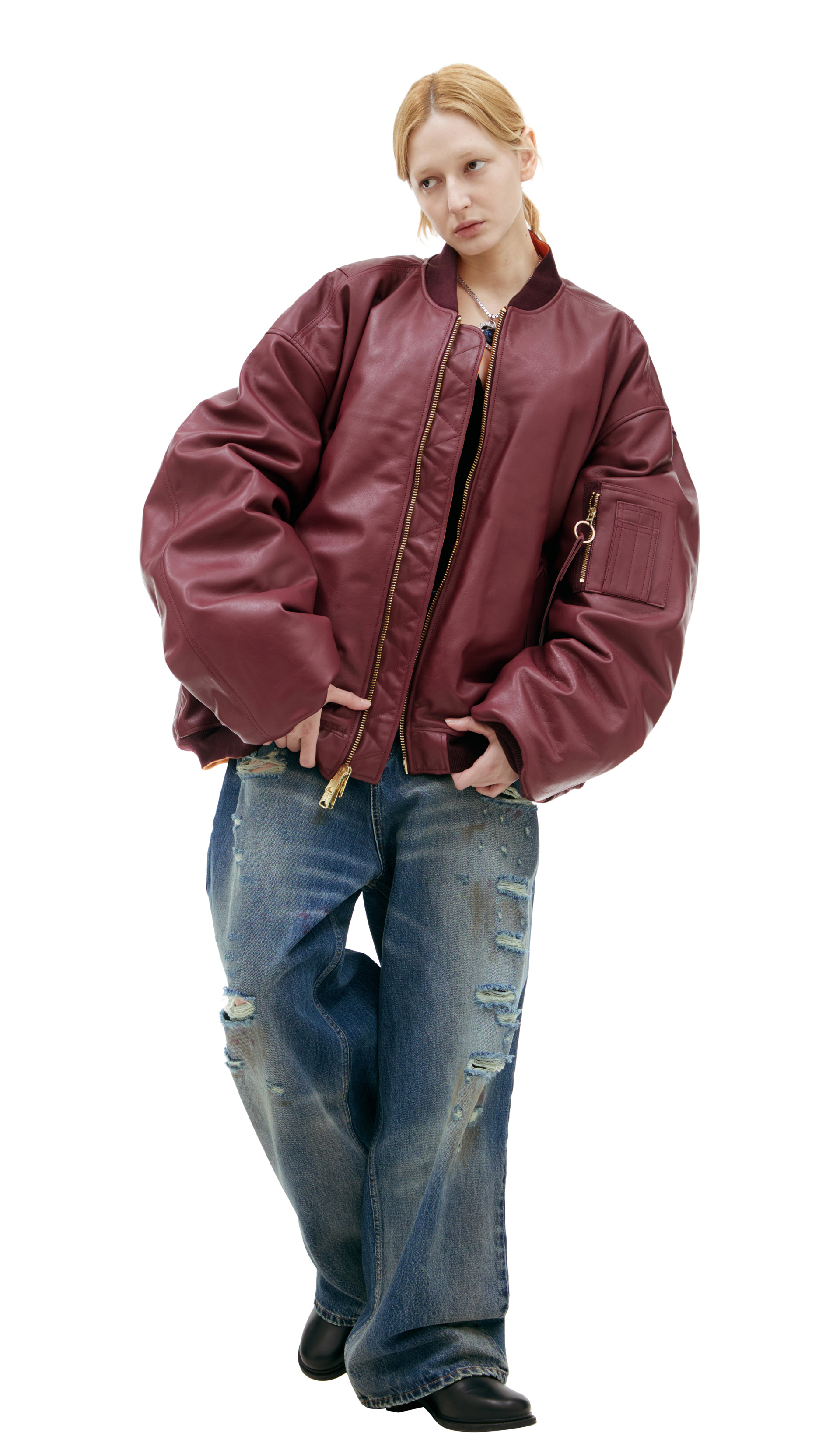 CLOVE ジャケット Clove]☆24SS☆韓国大人気☆Texture Half-Zip Anorak (clove