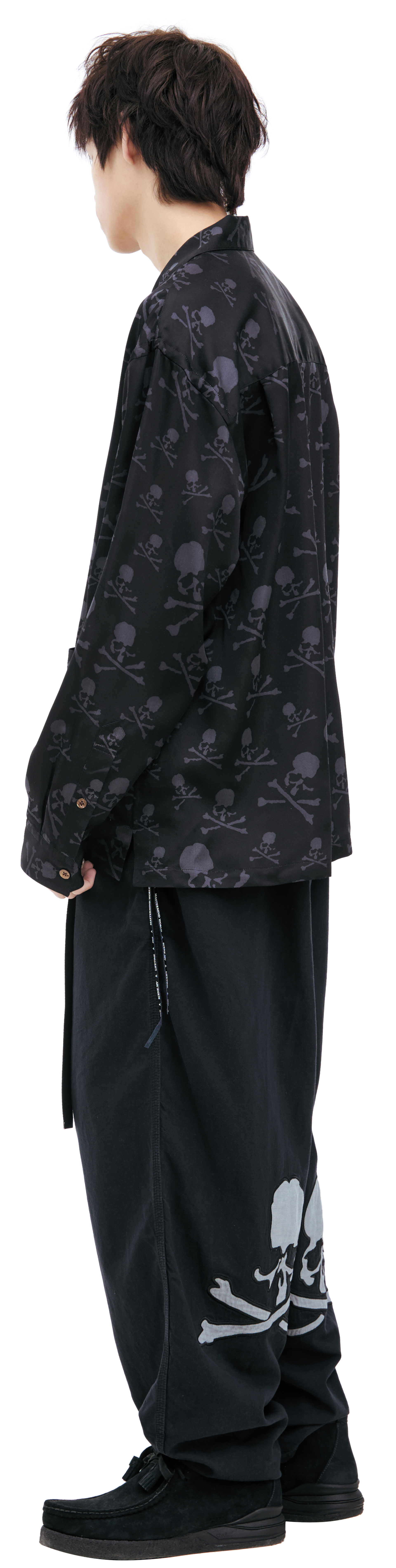 Mastermind WORLD Monoprint silk shirt