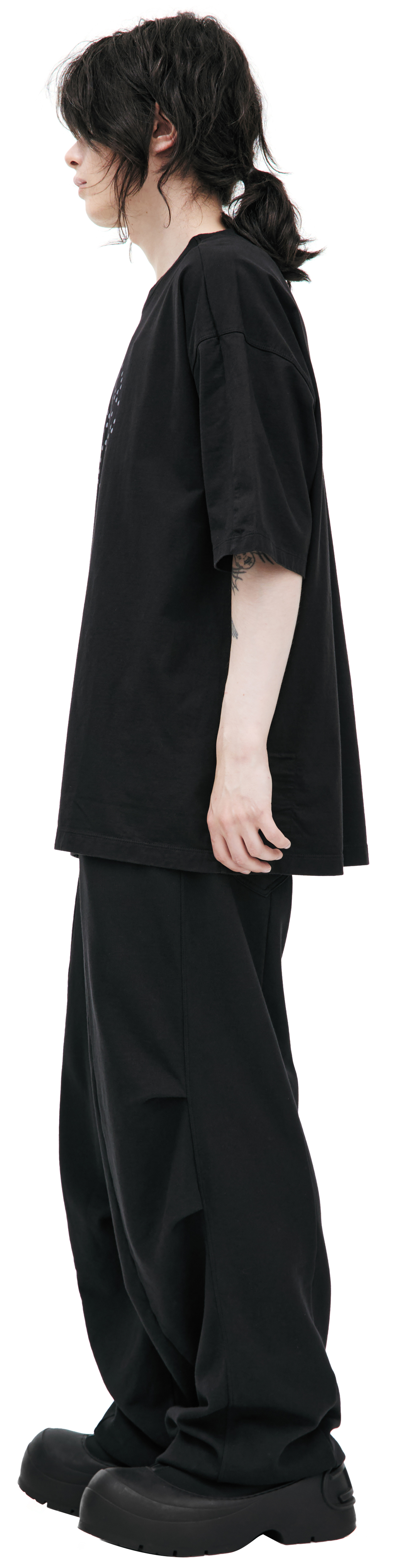 The Viridi-Anne Black print T-shirt