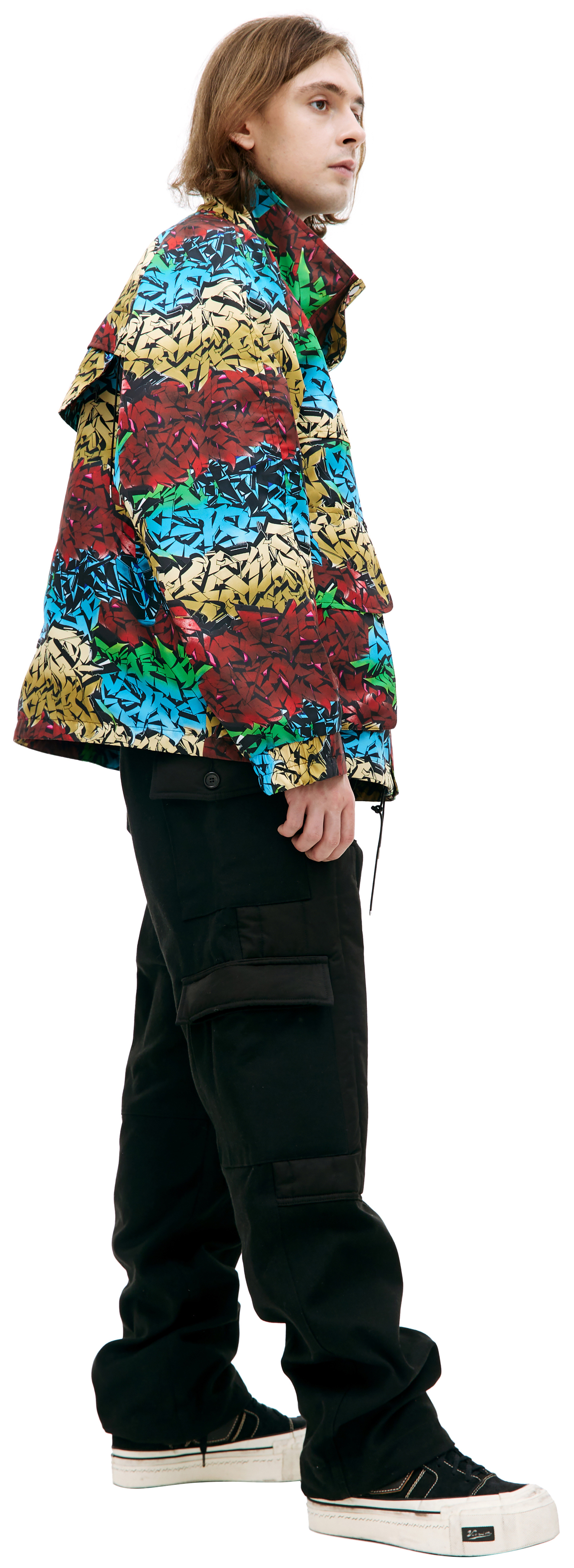 Children of the discordance Jacket with graffiti print