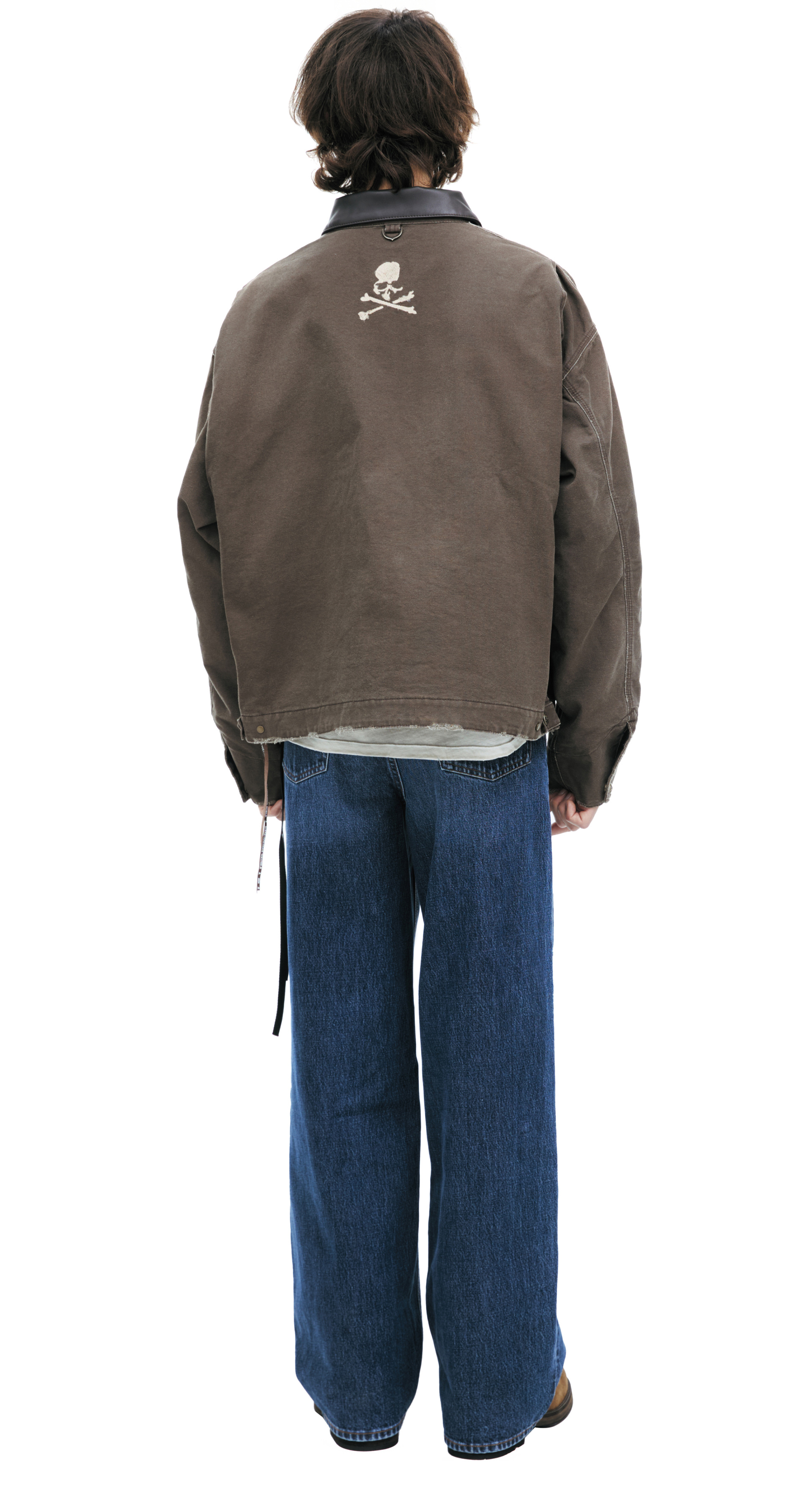 Mastermind WORLD Brown jacket with a skull logo
