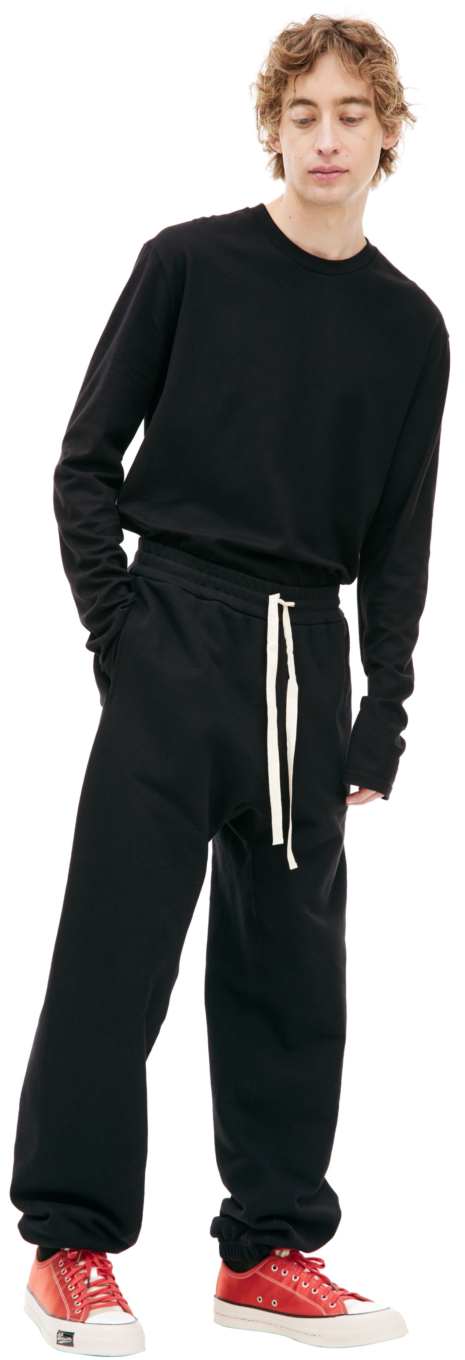 Jil Sander Black cotton sweatpants