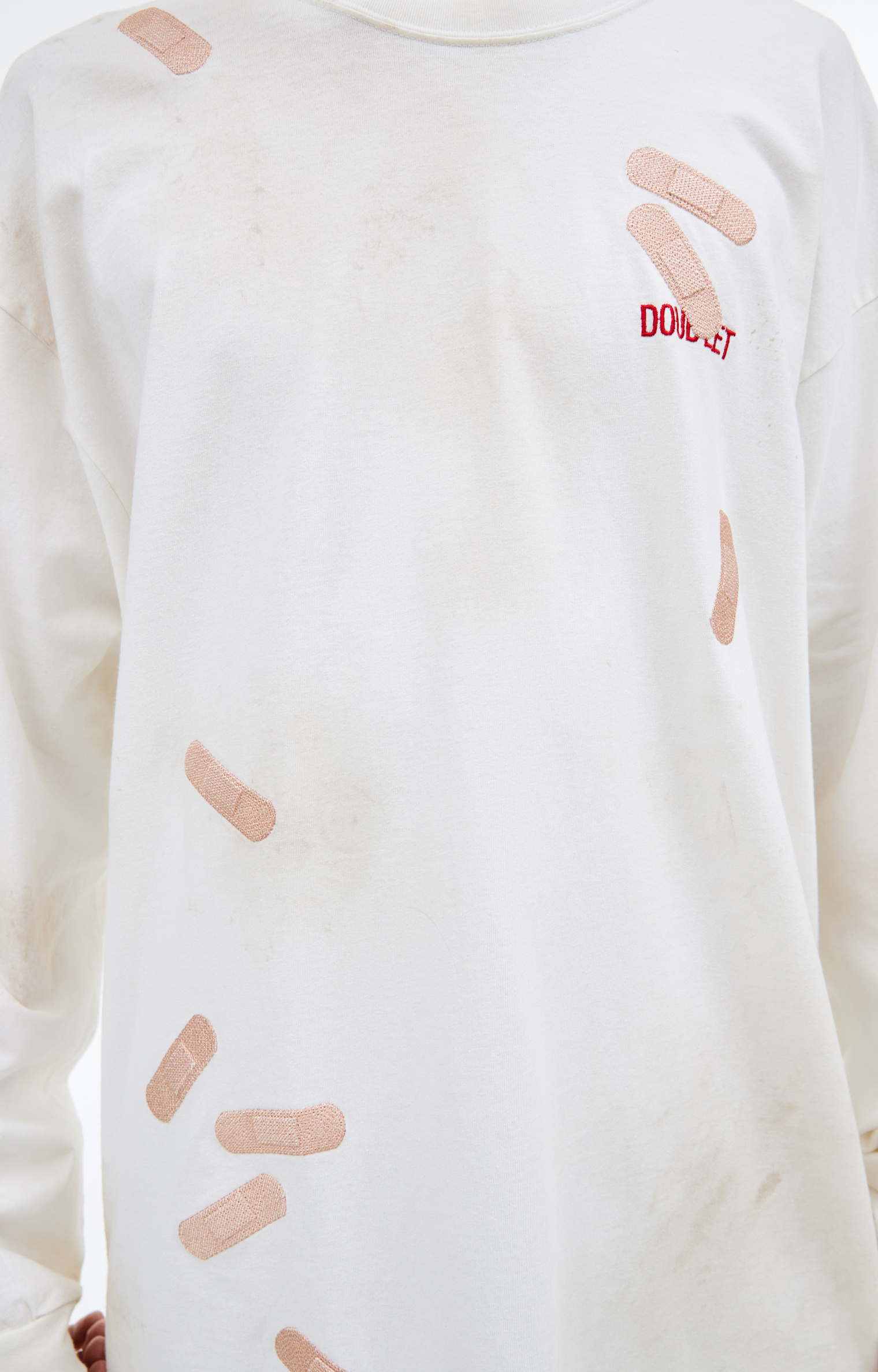 Doublet White monoprint longsleeves