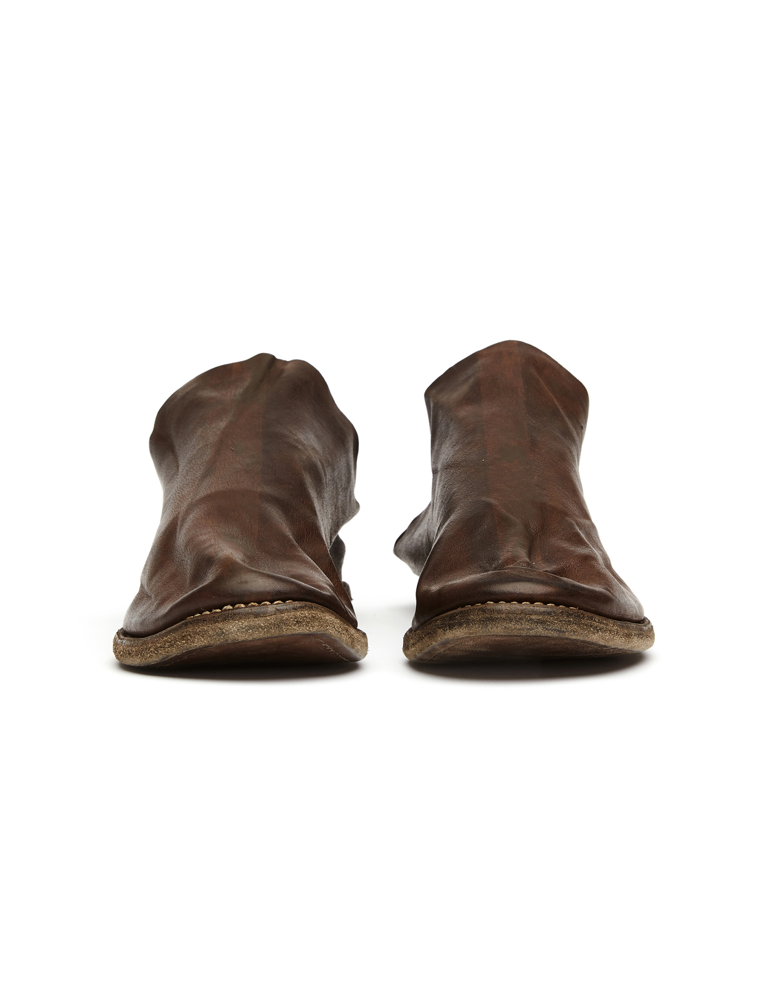 Guidi Distressed Leather Mules