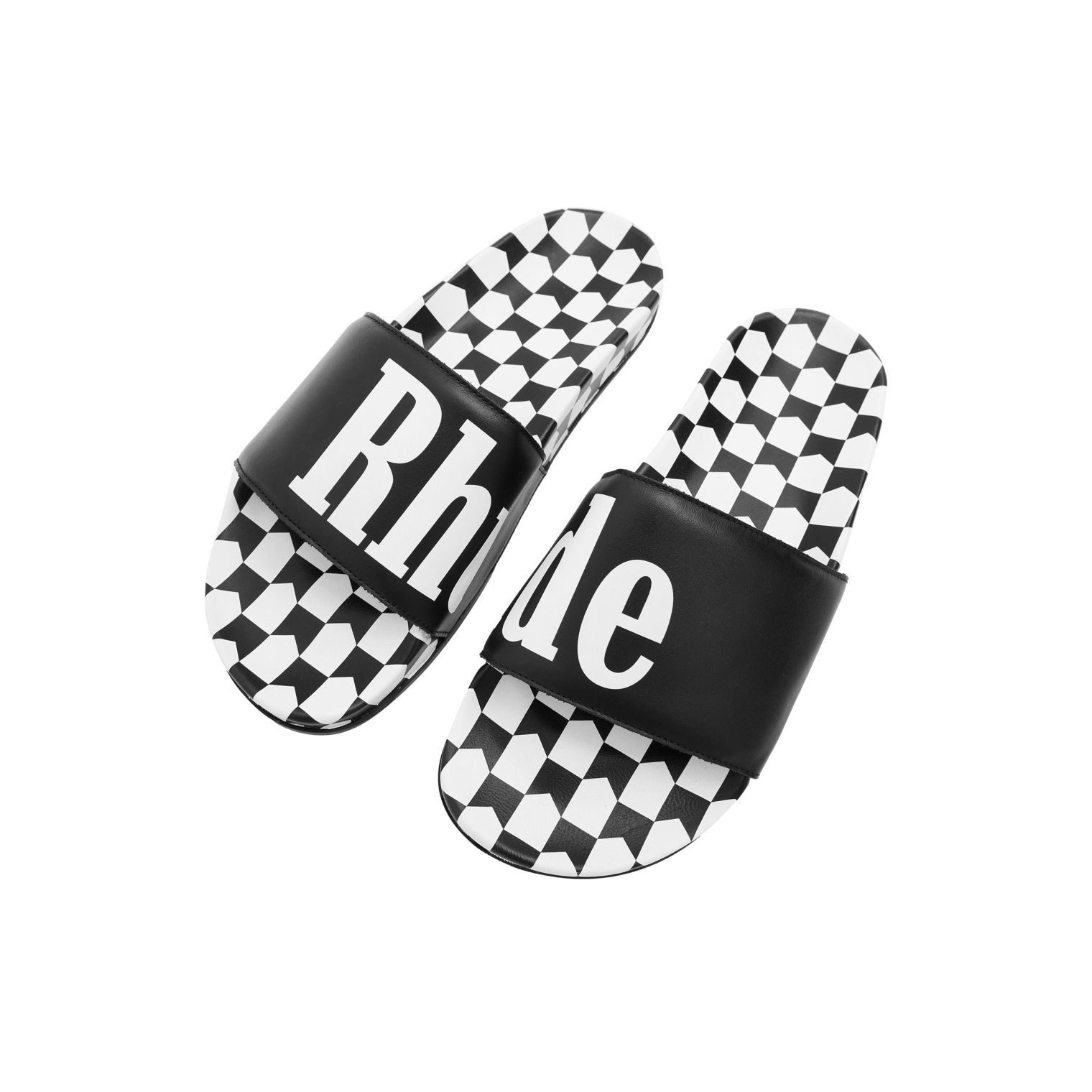 RHUDE Rhude Checkered Leather Slide