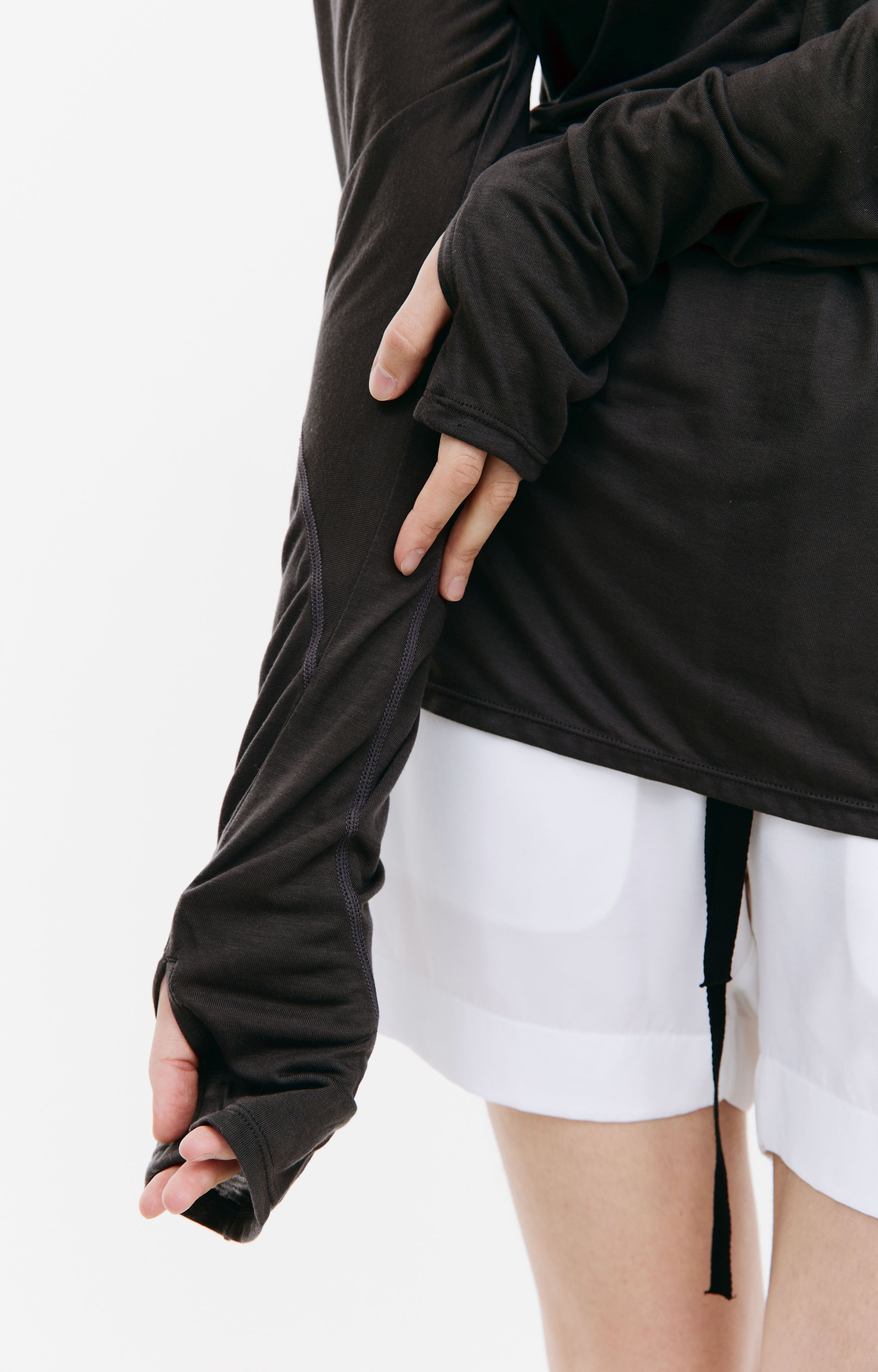 Post Archive Faction Black paneled longsleeve