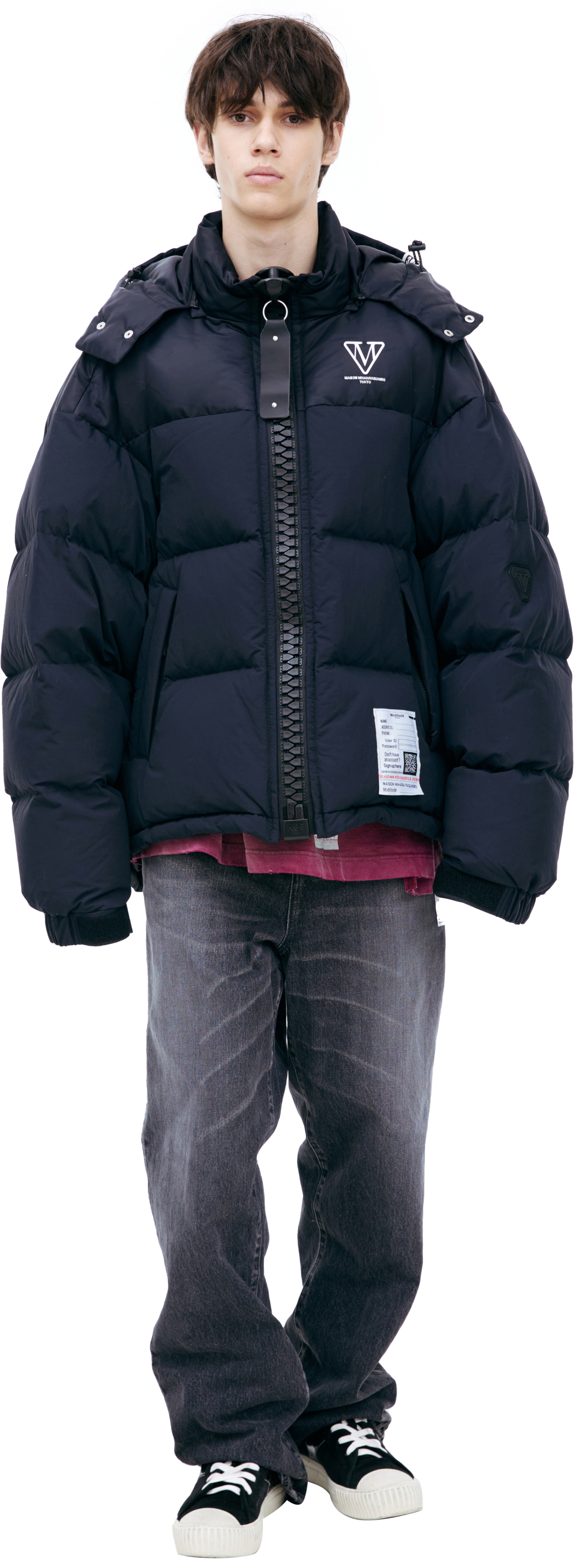 Maison Mihara Yasuhiro Oversize down jacket with logo