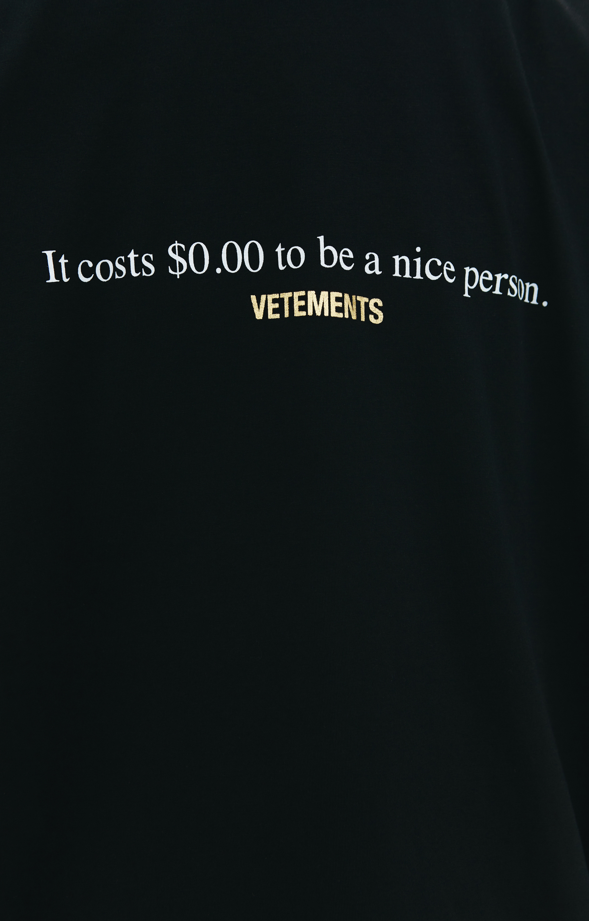 VETEMENTS Black printed t-shirt