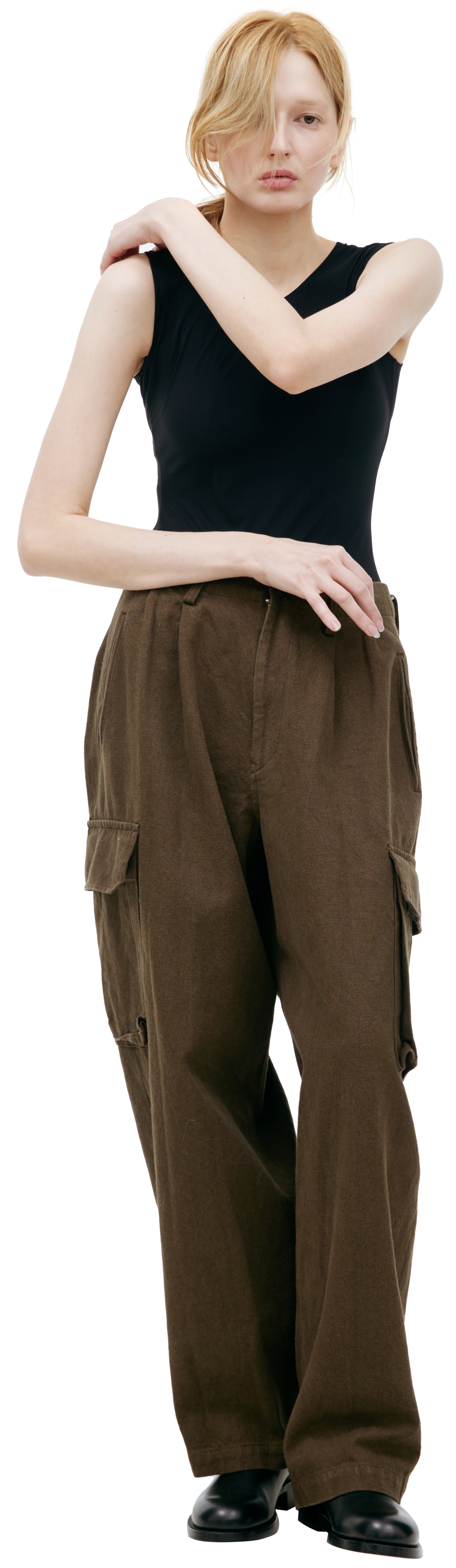 Y\'s Linen cargo trousers