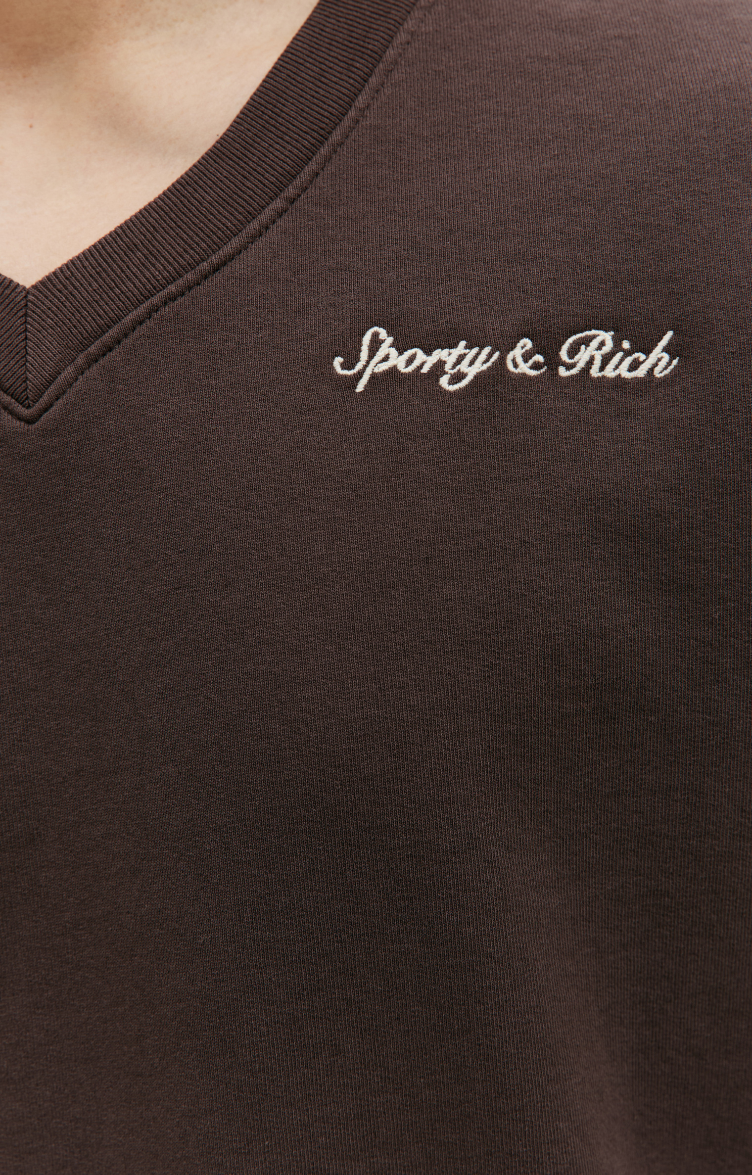 SPORTY & RICH Logo embroidered V-neck vest