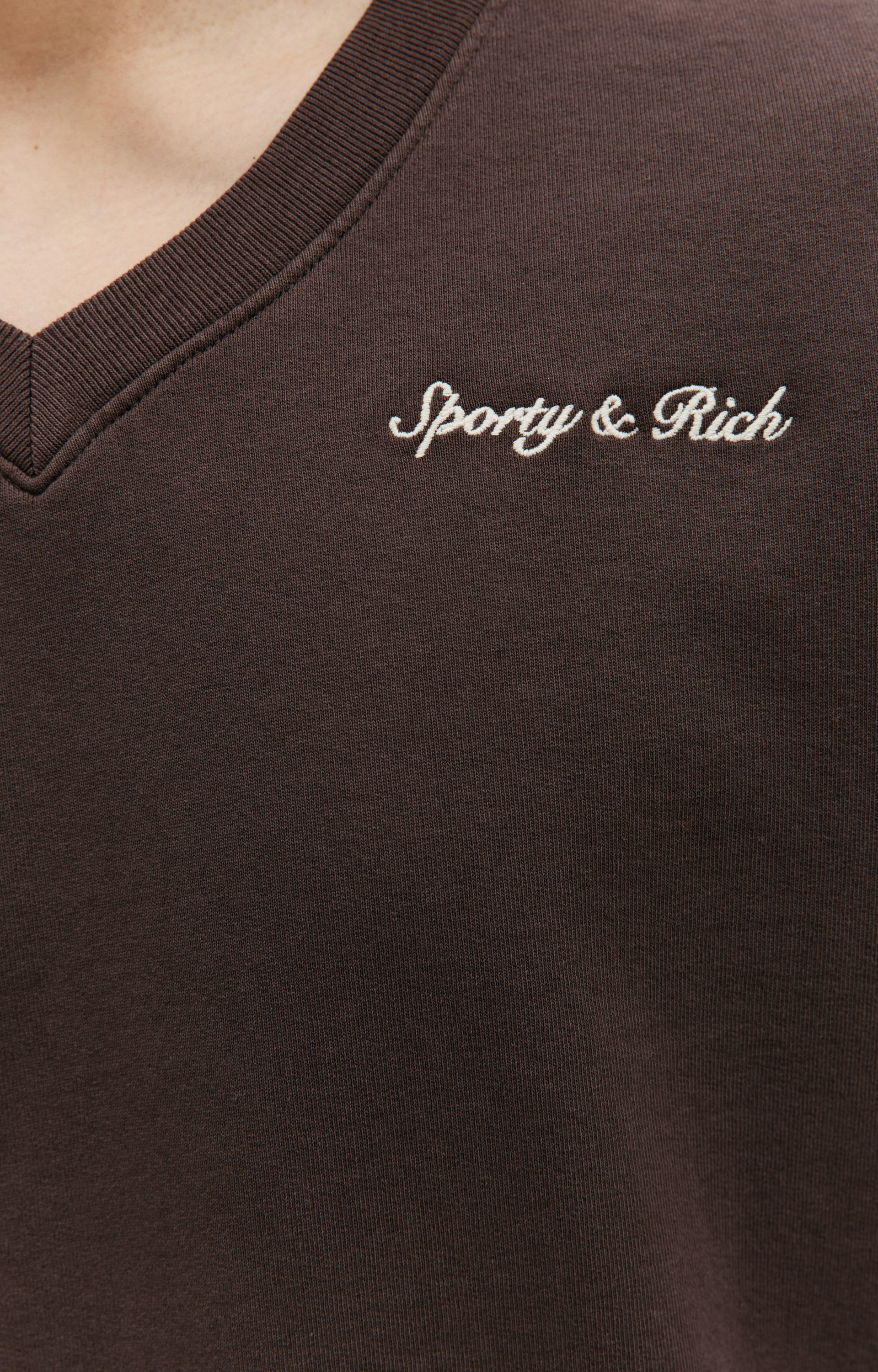 SPORTY & RICH Logo embroidered V-neck vest