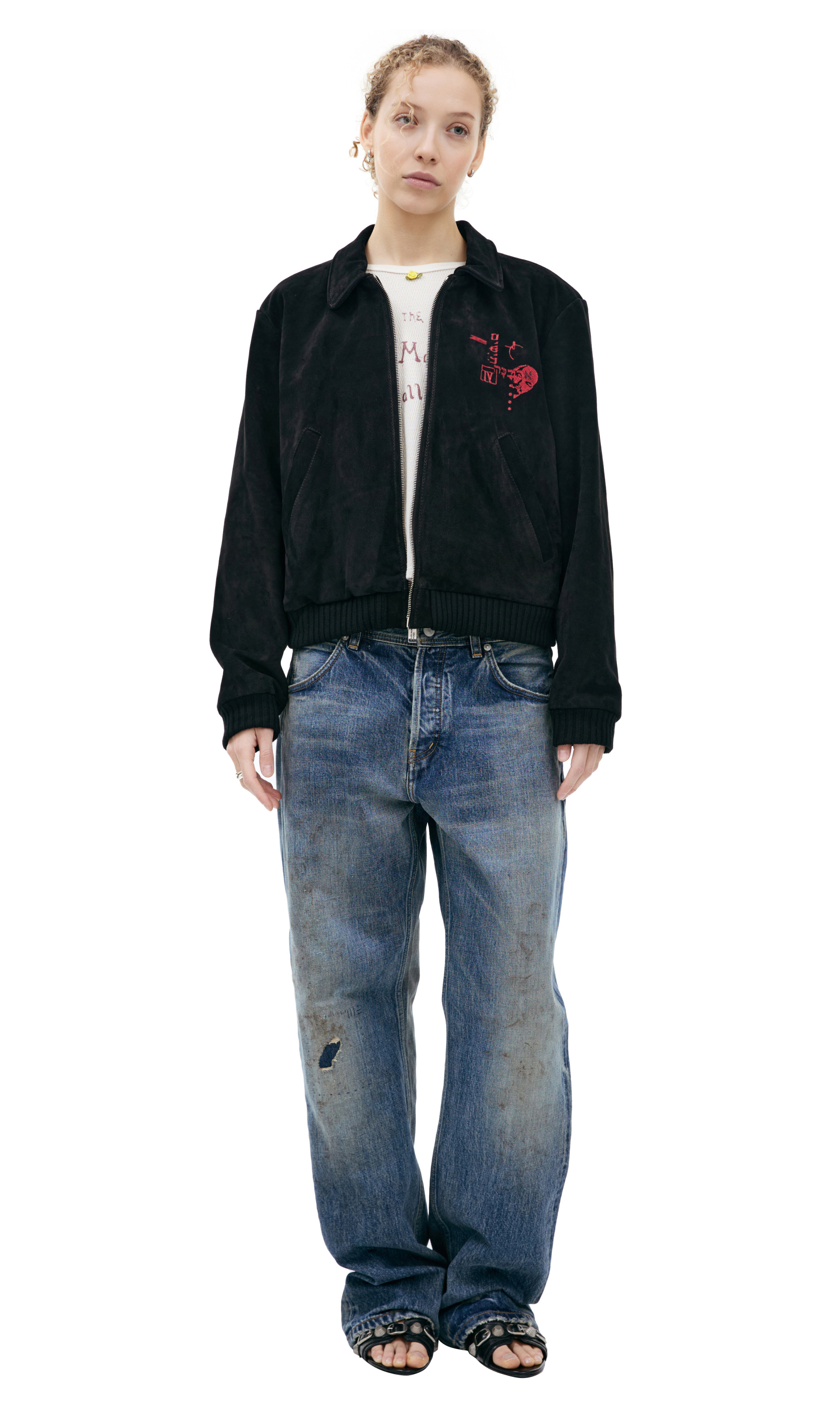Enfants Riches Déprimés Suede Bomber Jacket