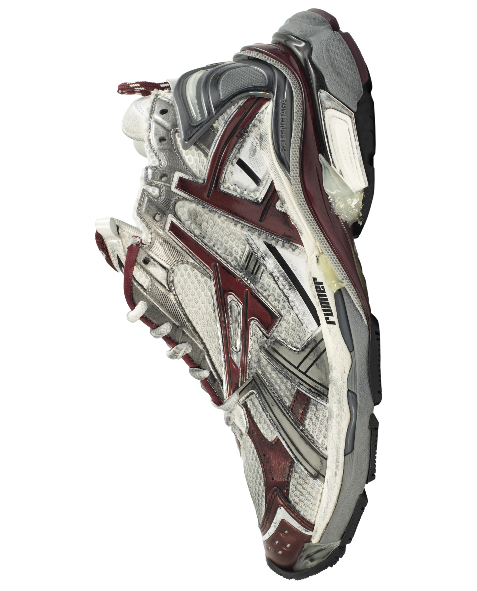Balenciaga Runner Sneakers in grey/burgundy