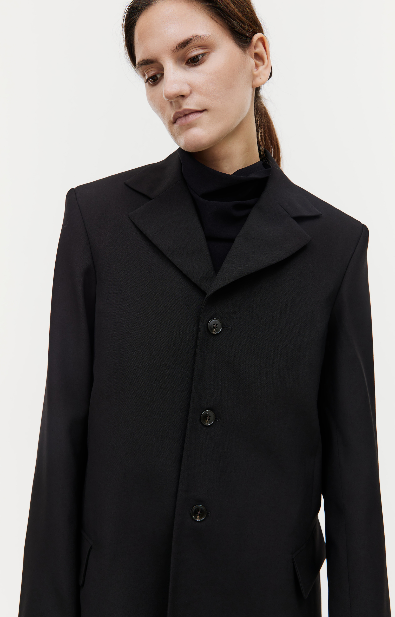 QUIRA Black wool blazer