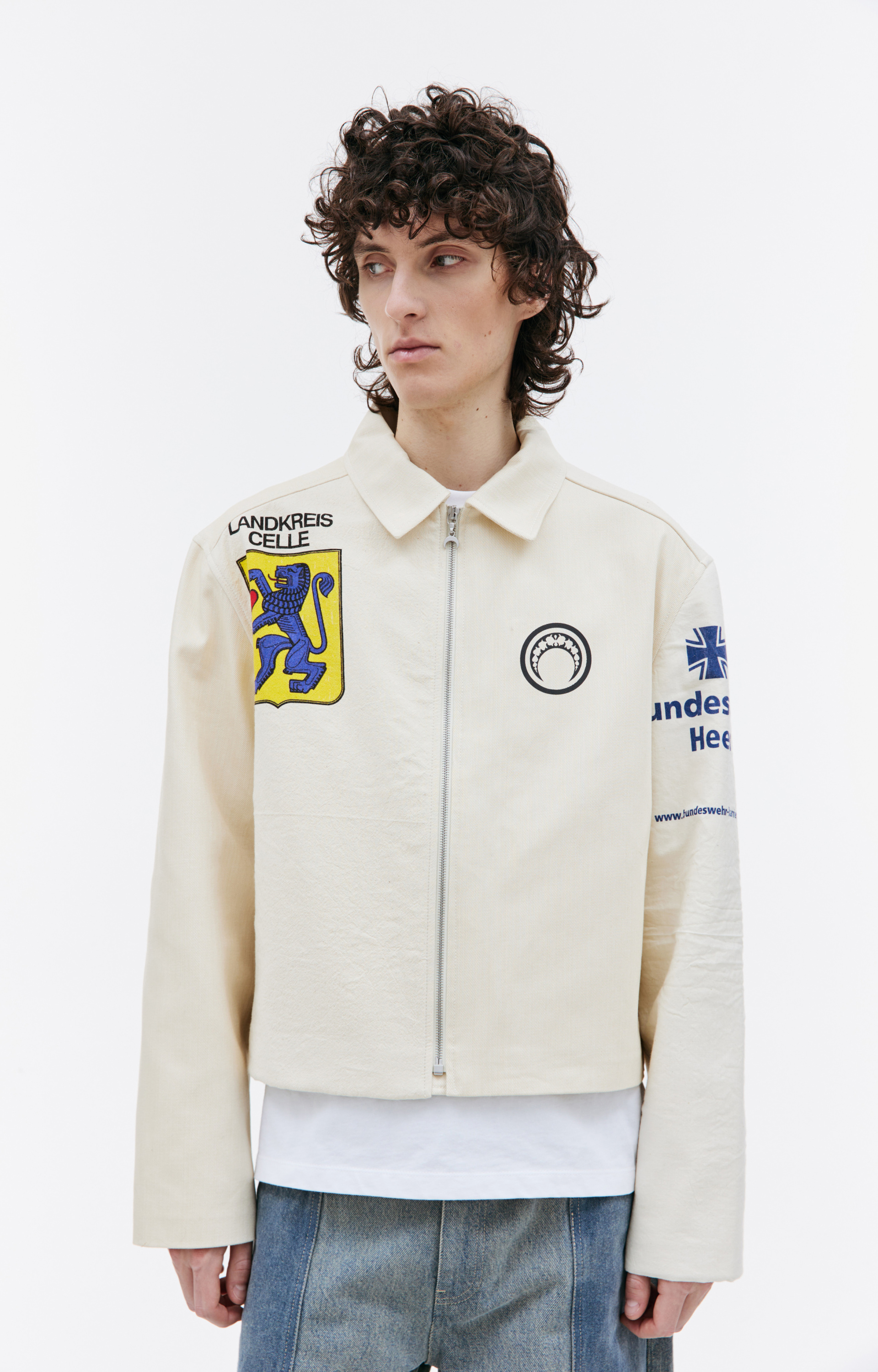 MARINE SERRE Patchwork cotton jacket