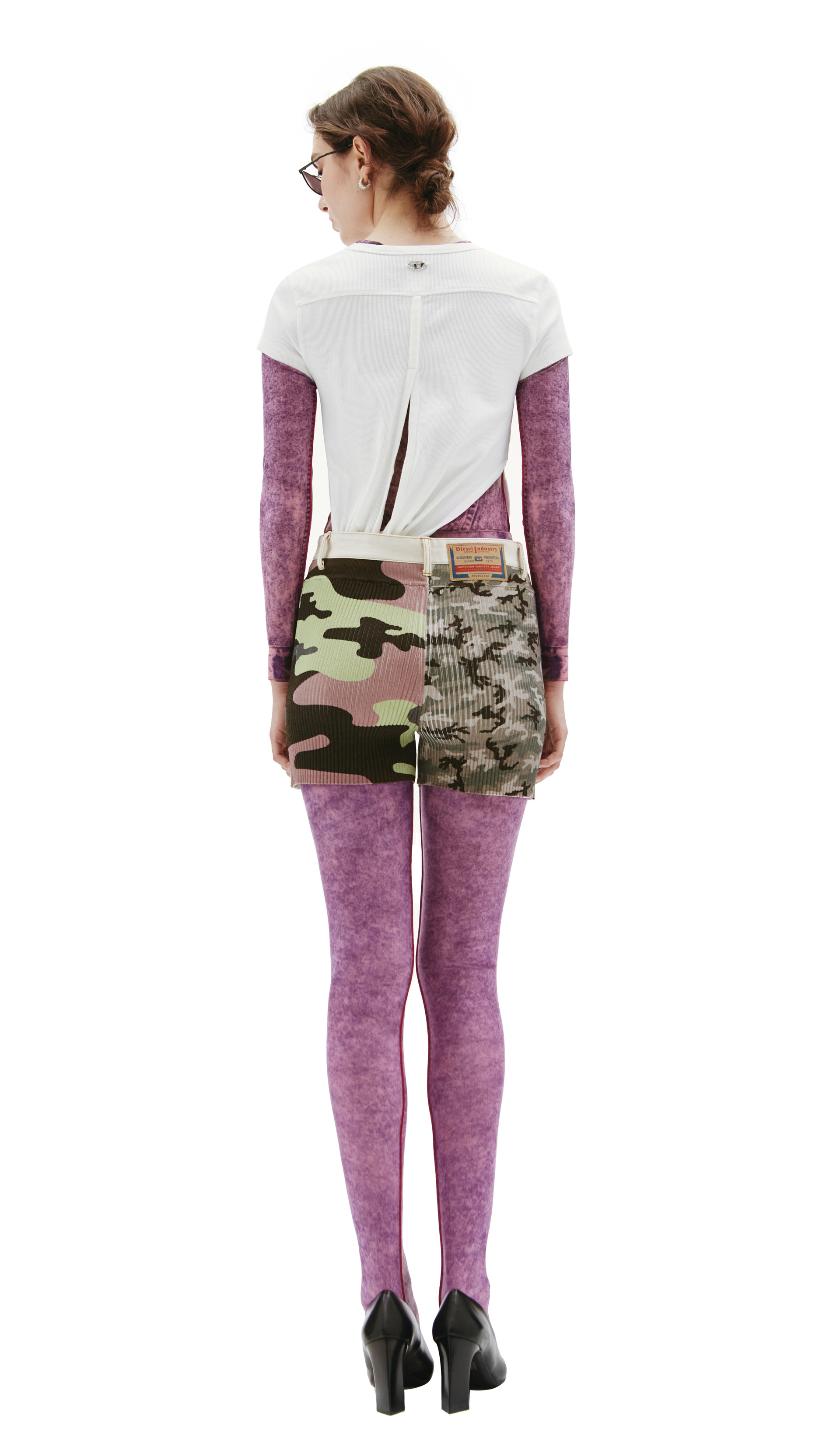 Diesel Сamouflage-print ribbed Shorts