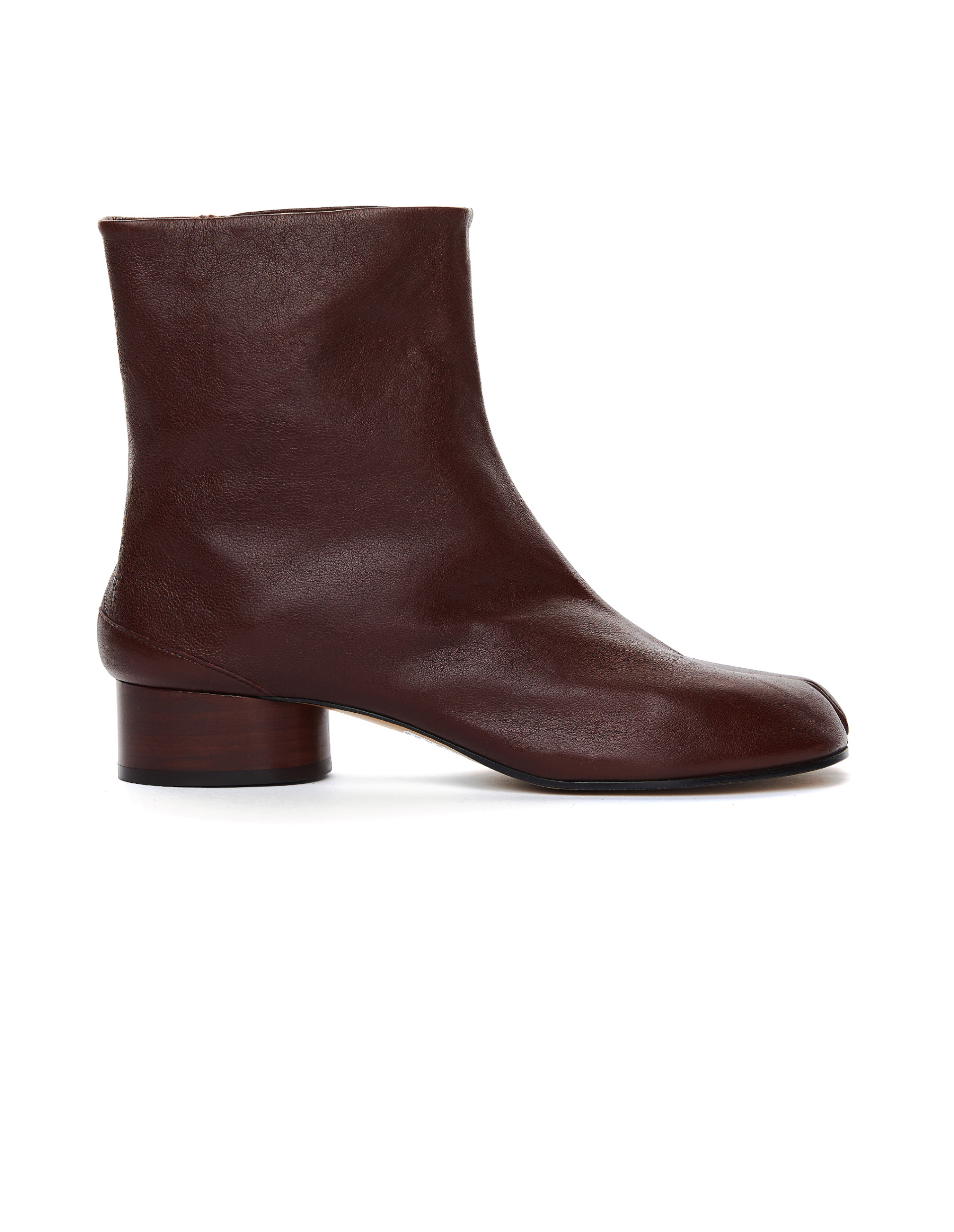 Maison Margiela Burgundy Leather Tabi Boots