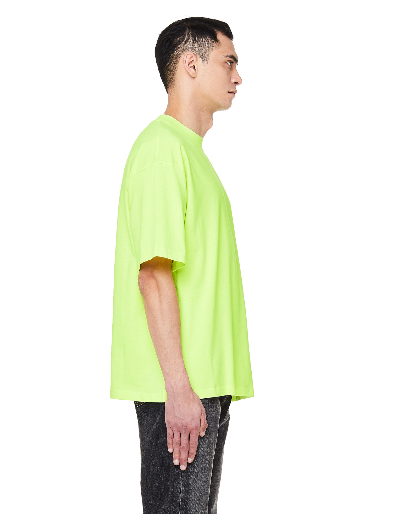 Balenciaga Neon Yellow Cotton T-Shirt
