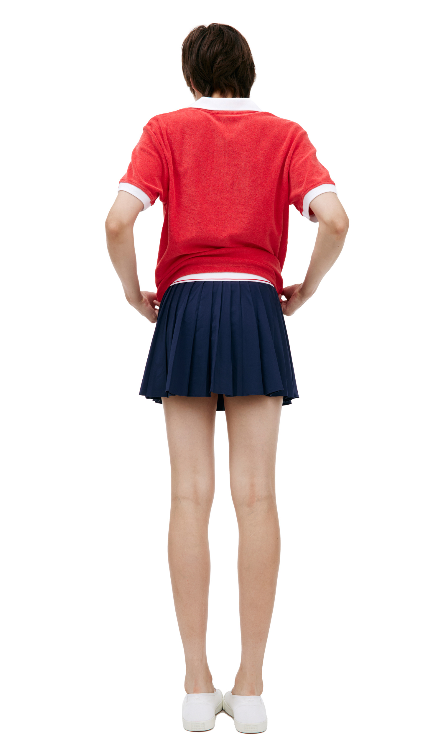 SPORTY & RICH Logo pleated skirt