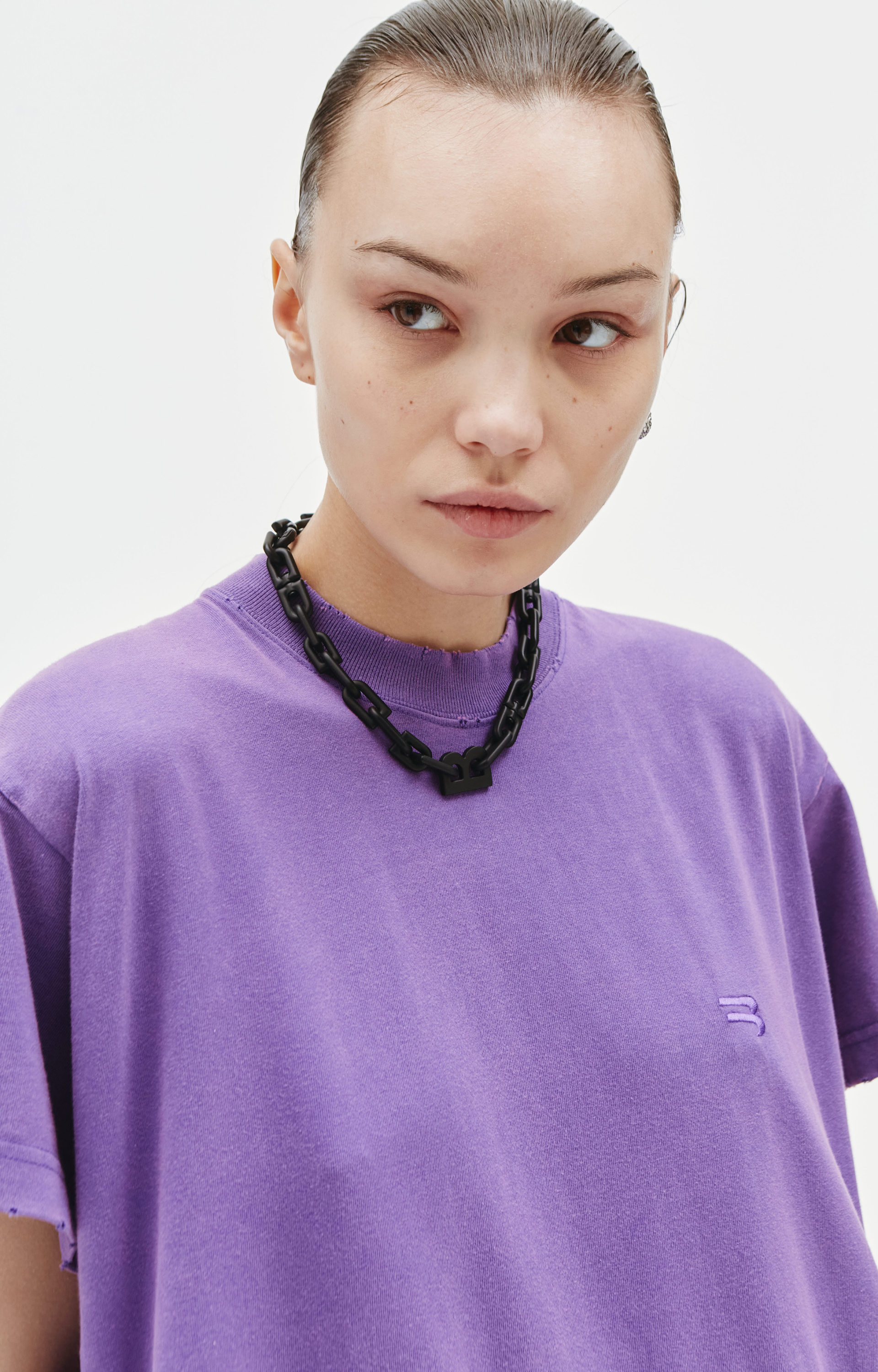 Balenciaga Sporty B T-Shirt Dress in purple