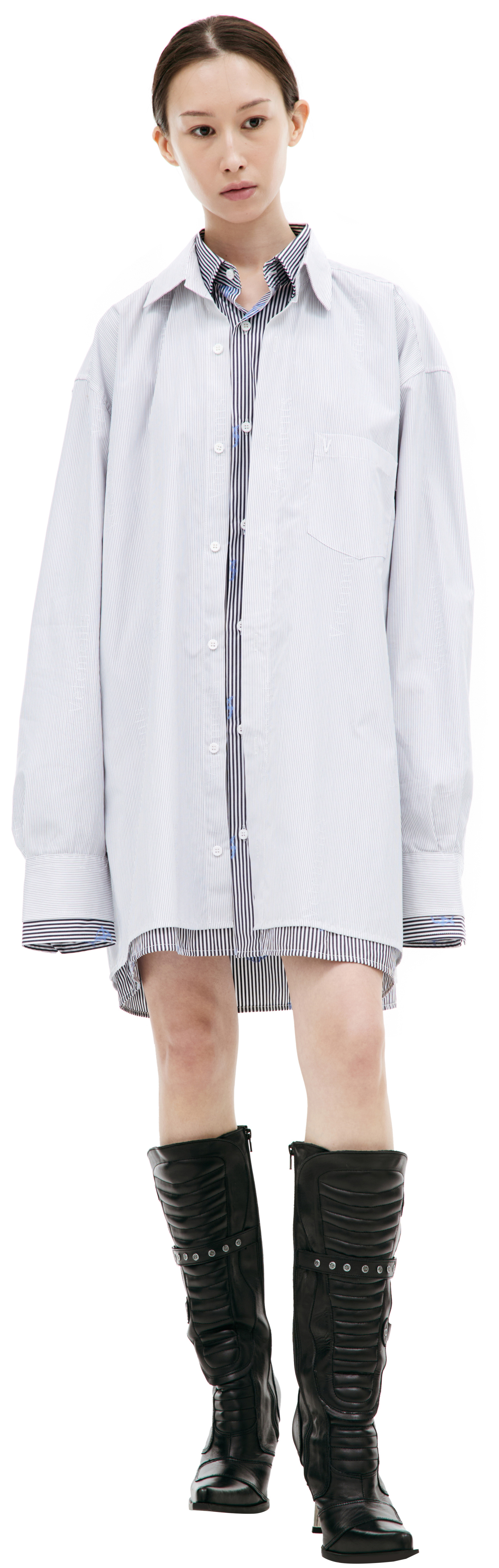 VETEMENTS Two-layer striped shirt