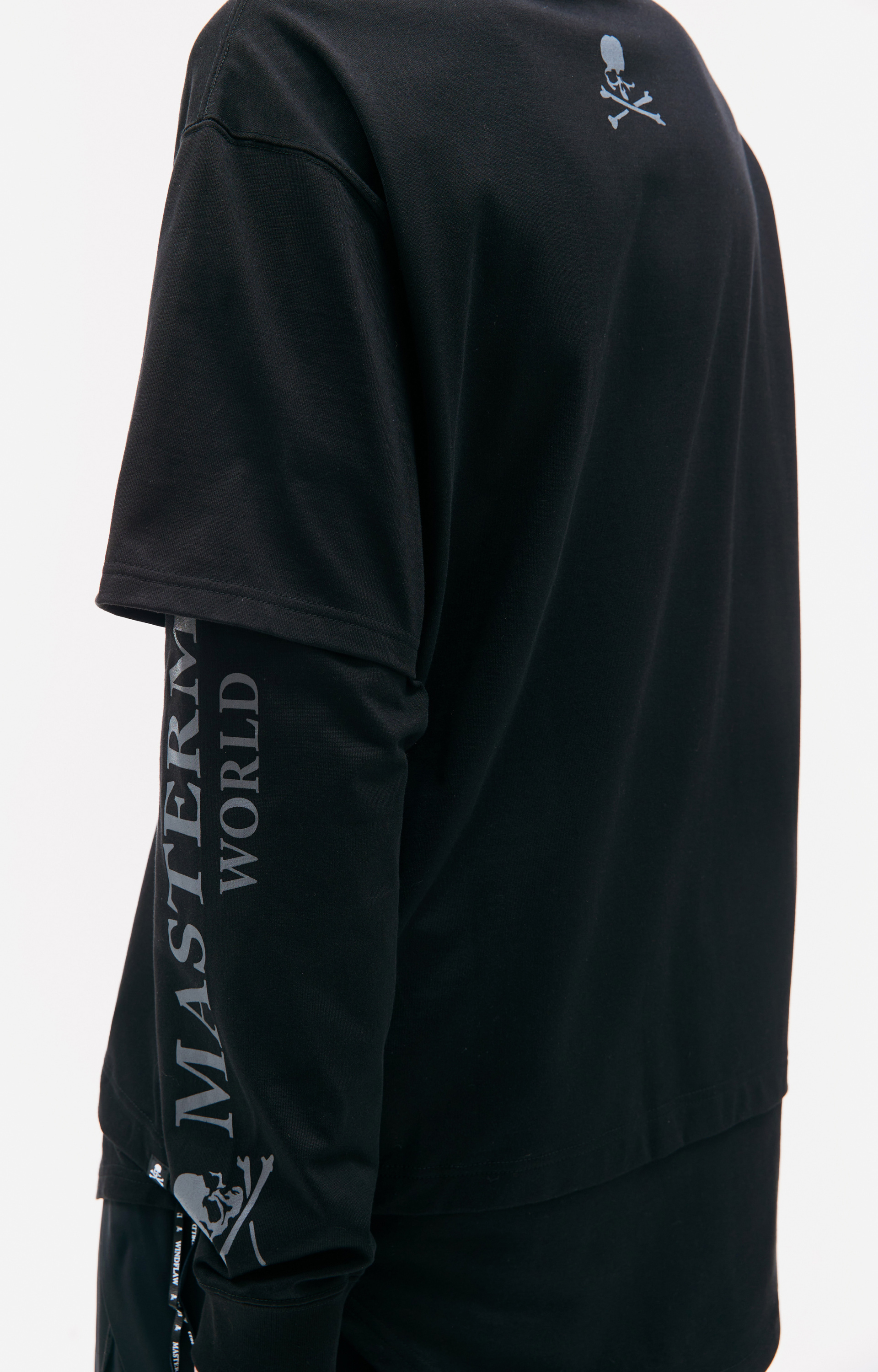 Mastermind WORLD Black layered longsleeve