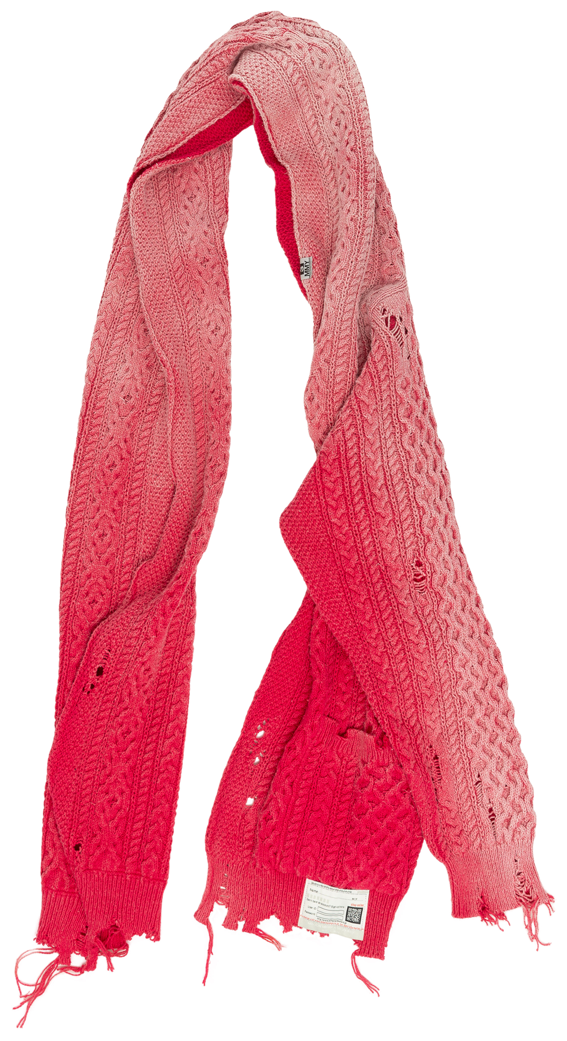 Maison Mihara Yasuhiro Knitted scarf with sleeve