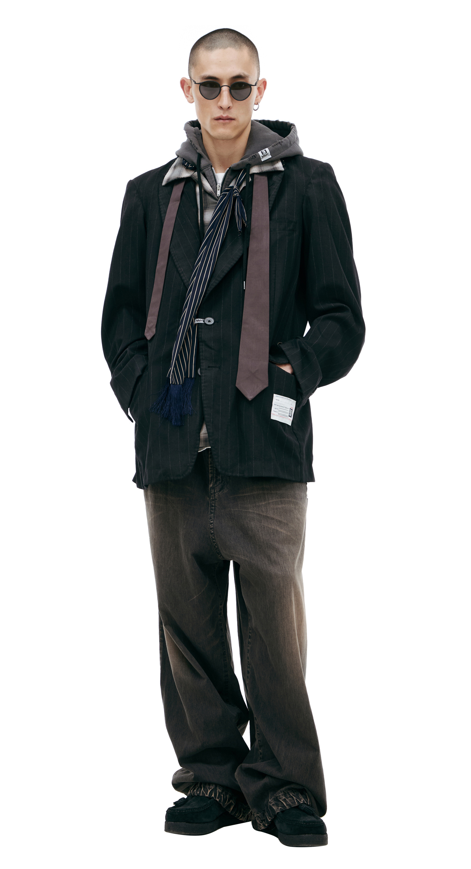 Maison Mihara Yasuhiro Layered hooded jacket