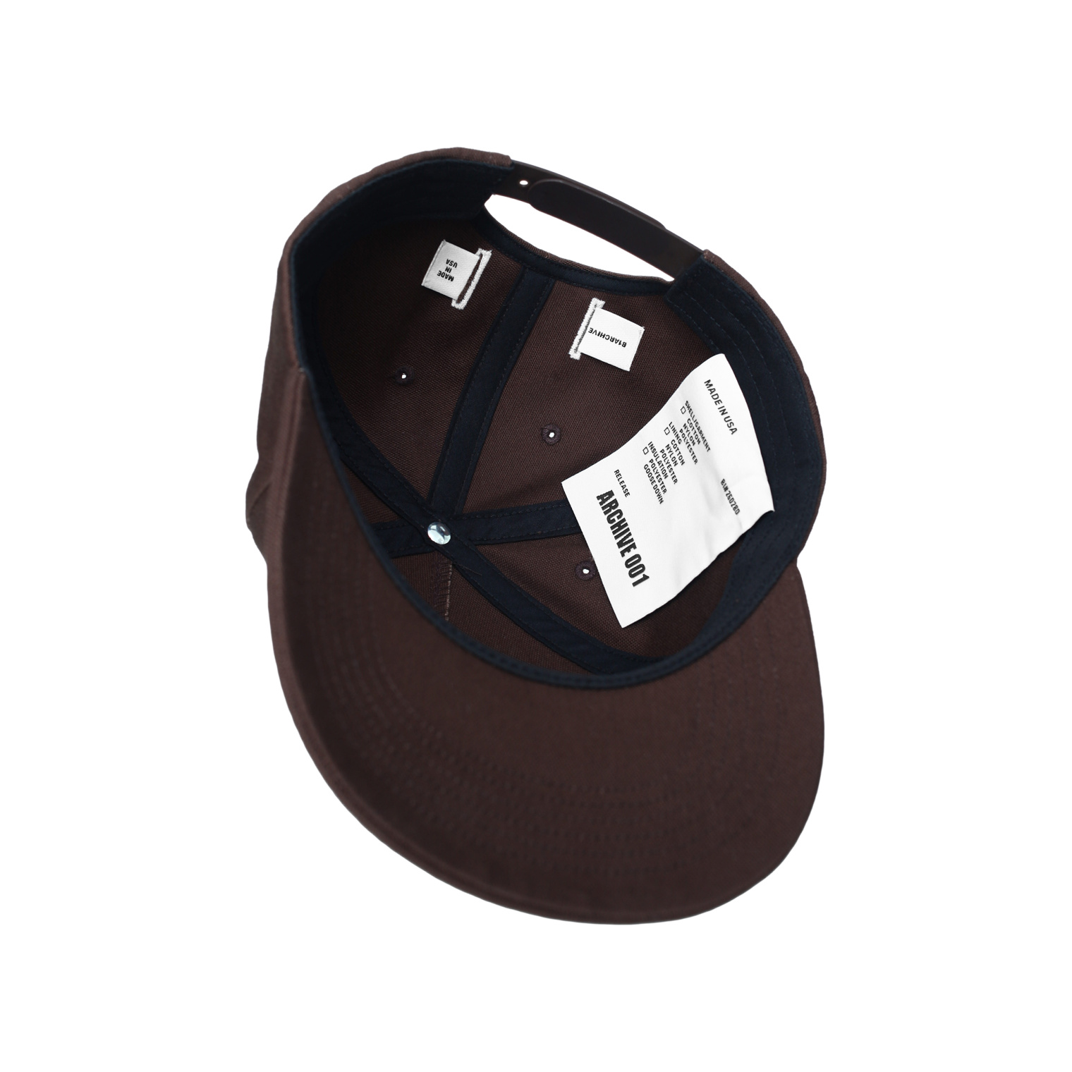 B1ARCHIVE Brown embroidered logo cap